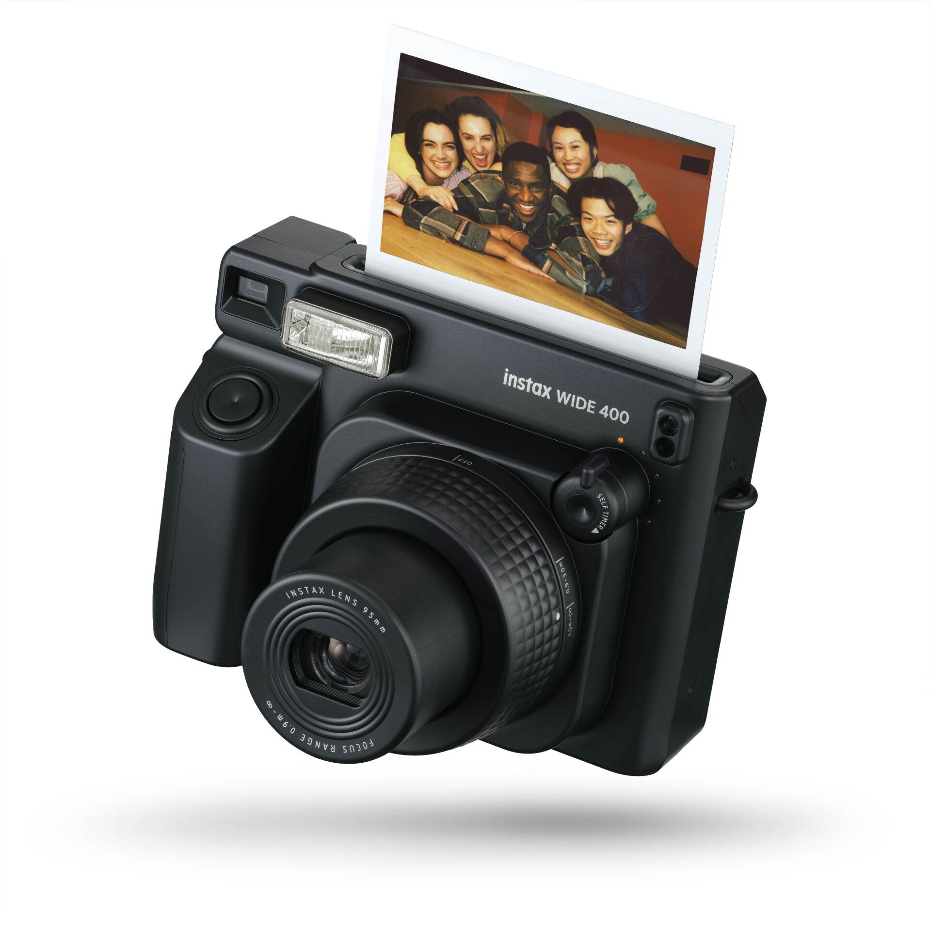 Polaroid, Sofortbildkamera, 90mm Objektiv, Schwarz, Polaroid-Foto