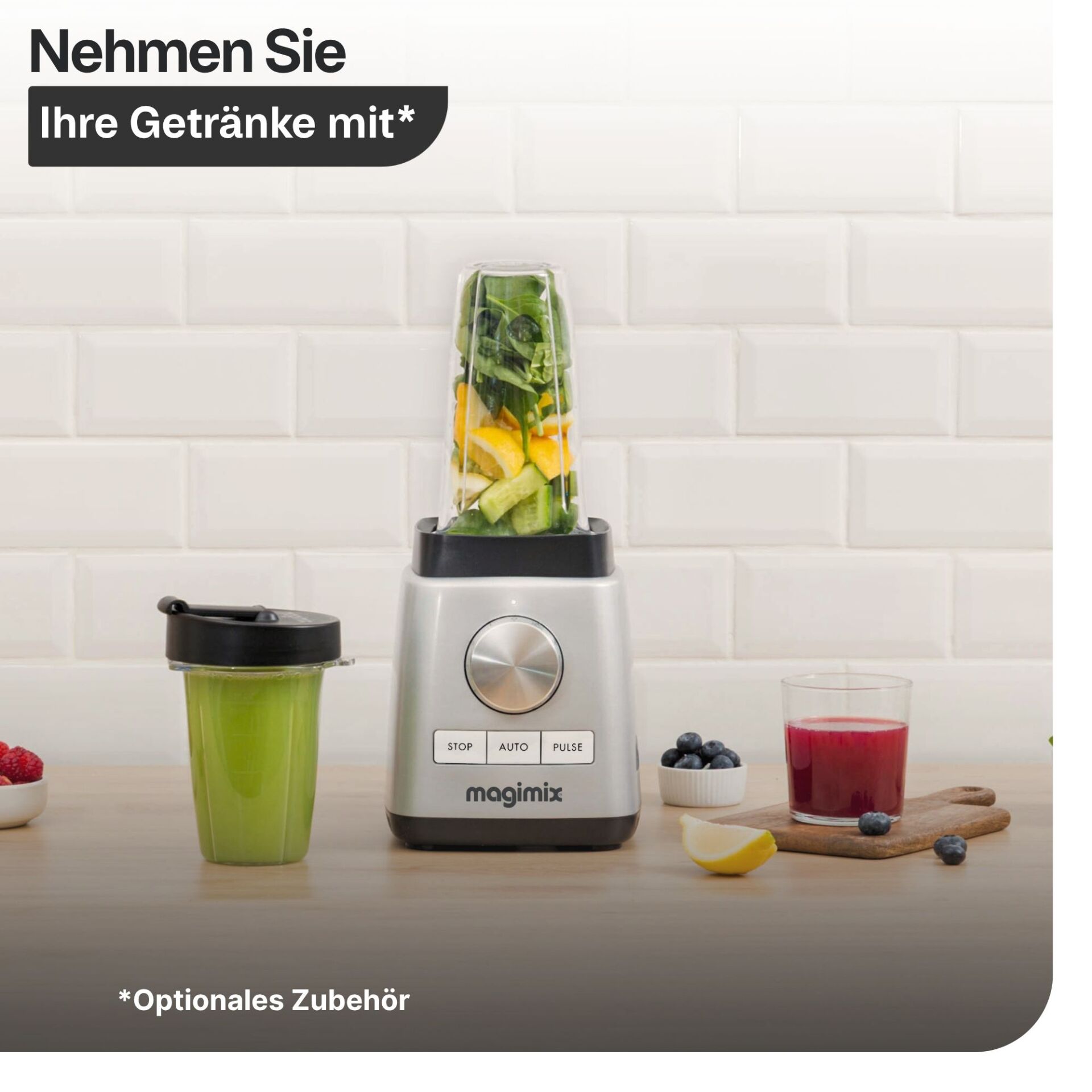 Mixer, Blender, Smoothie, Glas, Holzbrett