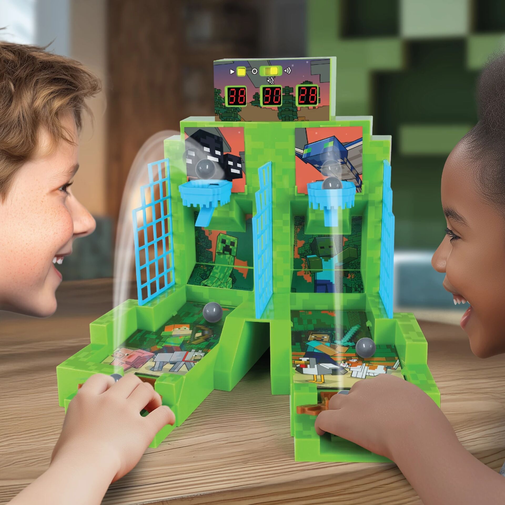 Lego-ähnlich, Spielfeld, Grünes Spielset, Mauern/Barrieren, Würfelball