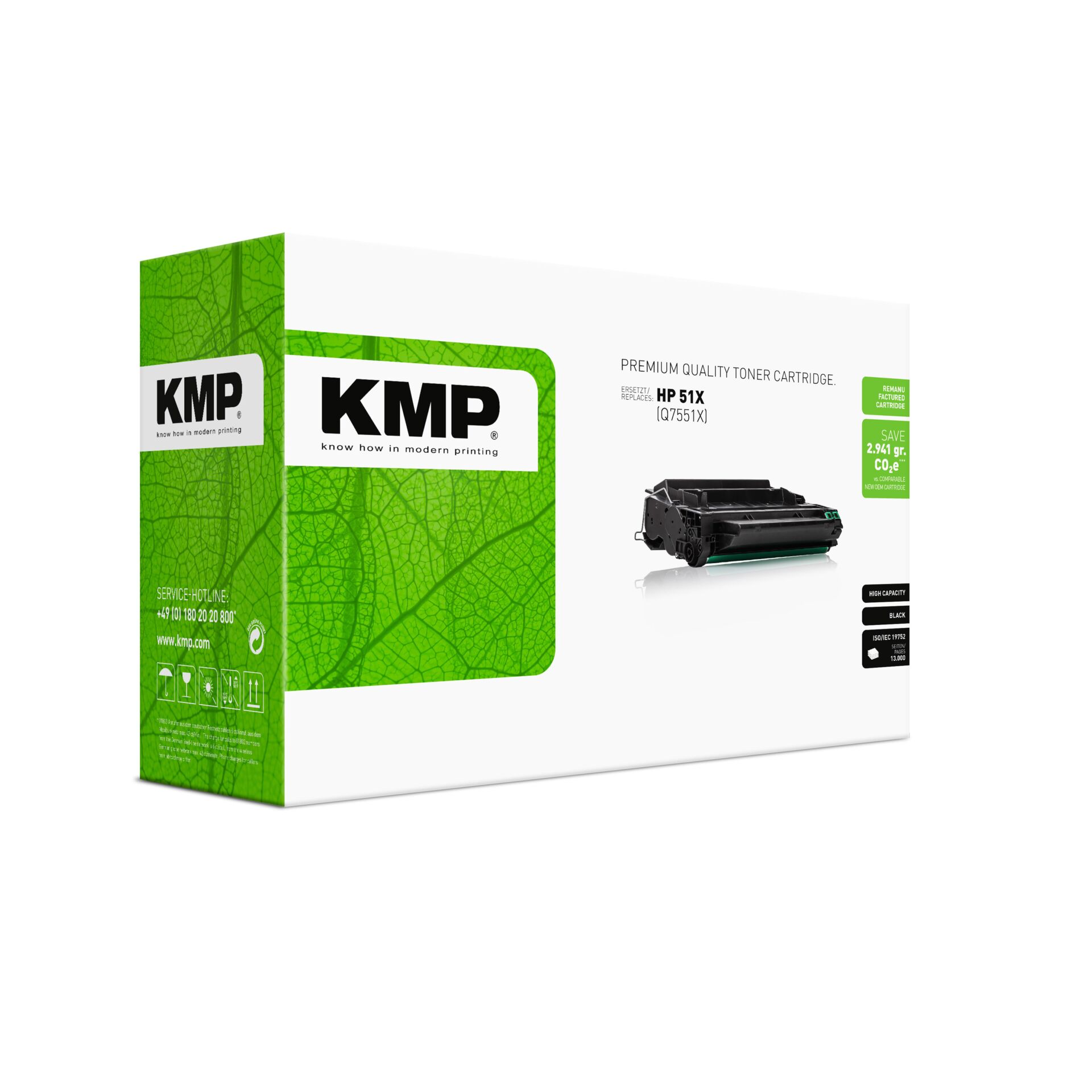 Adapter, Elektronik, Werbung, Plakat, Visitenkarte, Tonerpatrone, HP 51X, KMP, Grüne Box, Schwarzer Toner