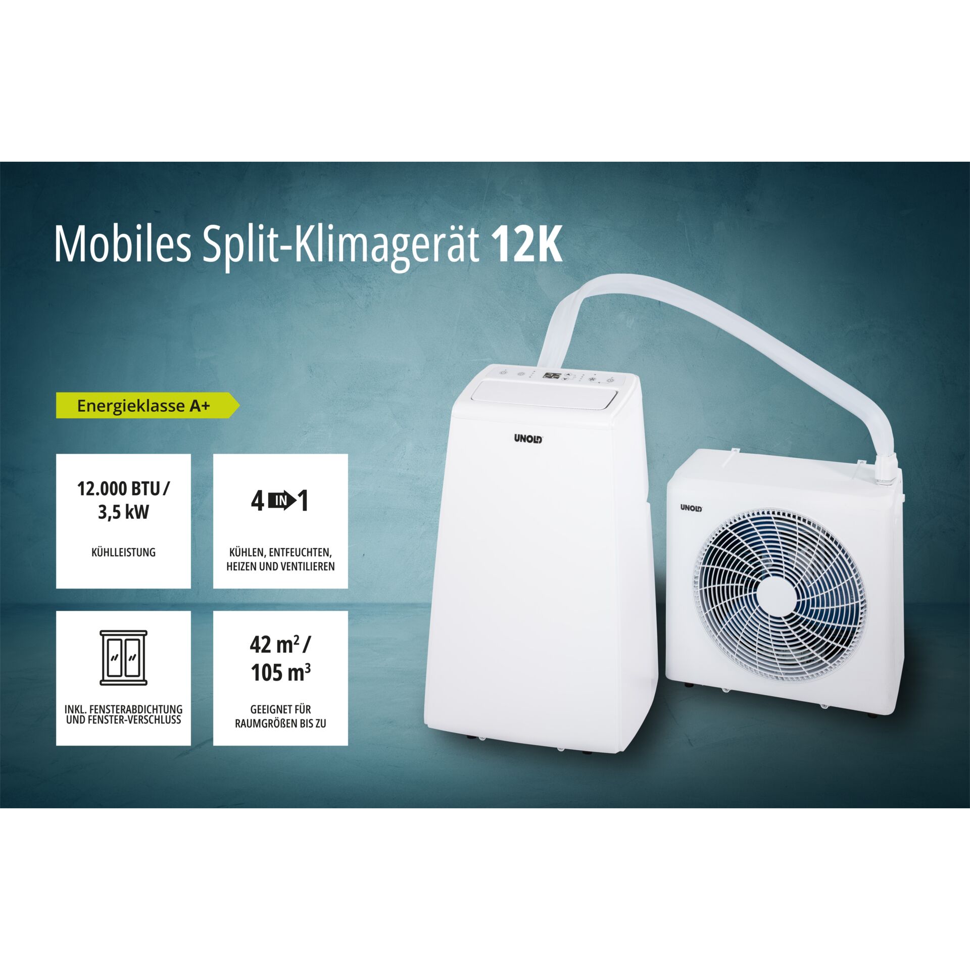 Klimagerät, Split-Klimagerät, 12K, Kühlleistung, Für Räume