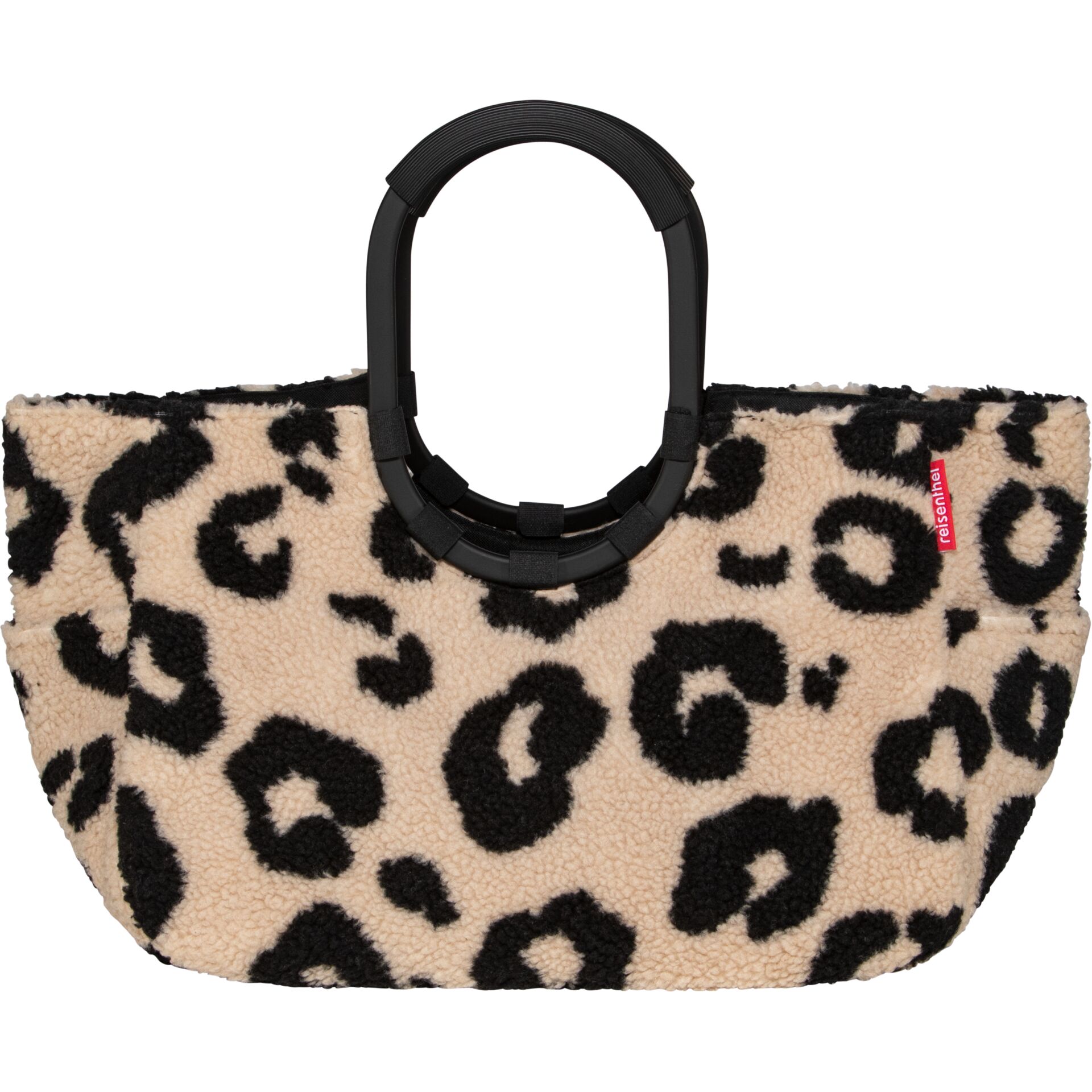 Tasche, Animal-Print, Leopardenmuster, aus Fellimitat, Schultertasche
