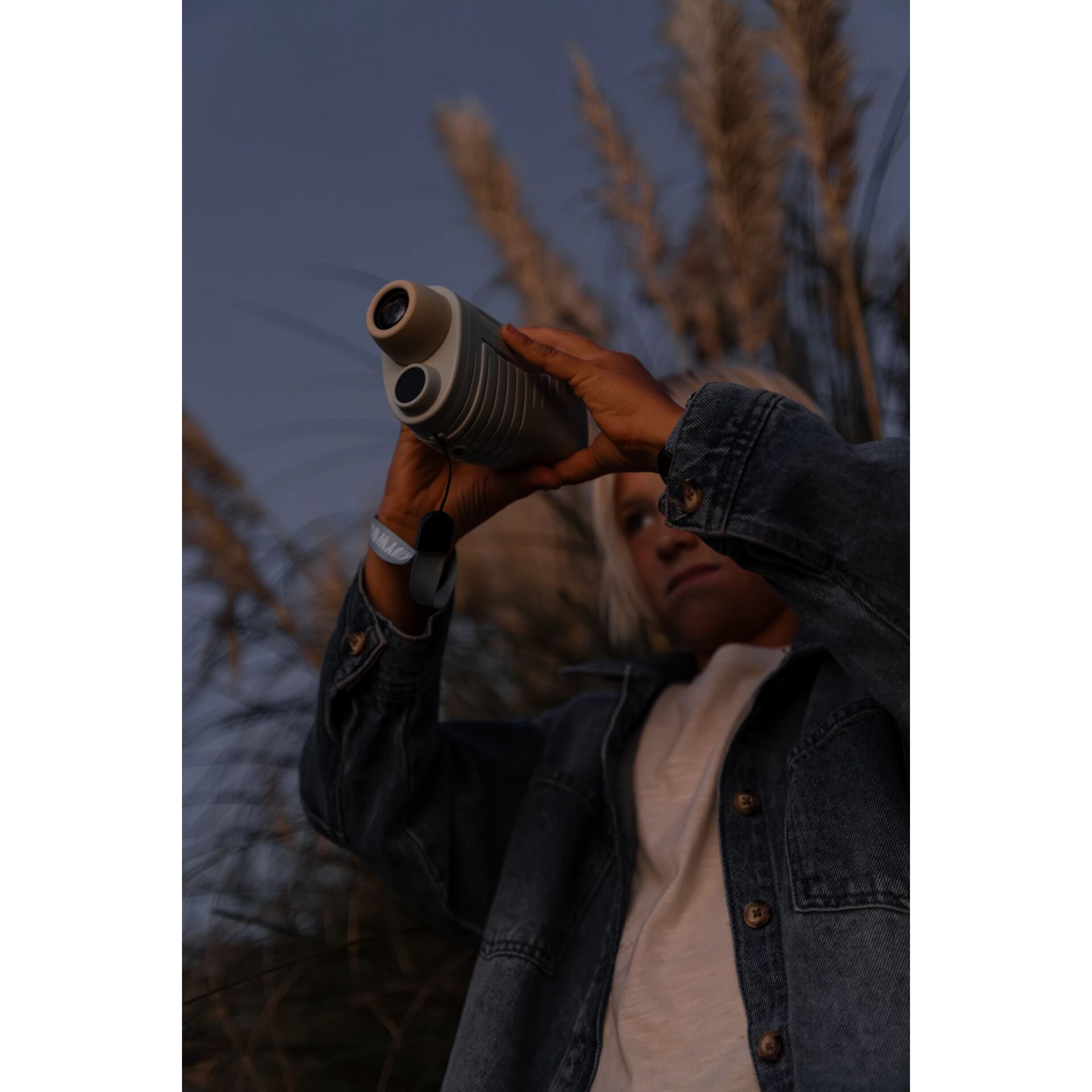 kamera, Objektiv, Denimjacke, Outdoor, Fotografie