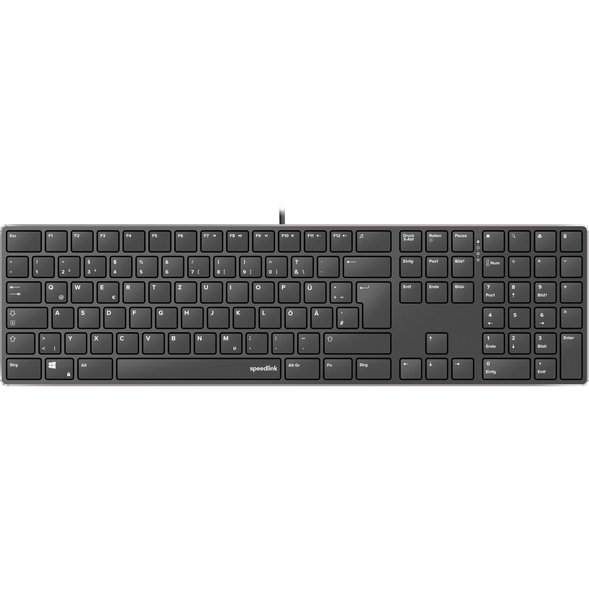Speedlink RIVA Scissor Slim  Metal Keyboard, black - DE