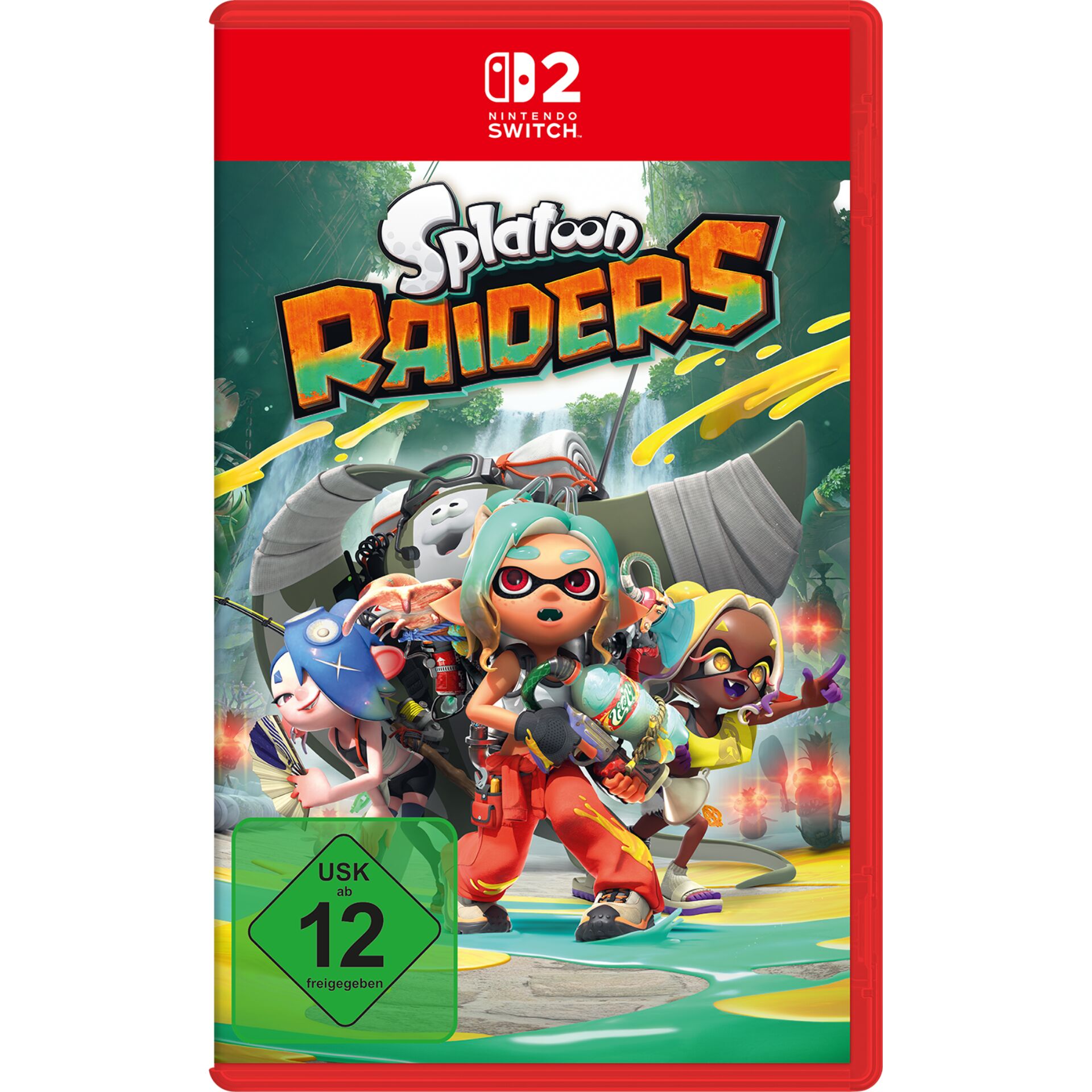 Switch-Spiel, Splatoon, Raider, Cover-Art, 3D-Avatare