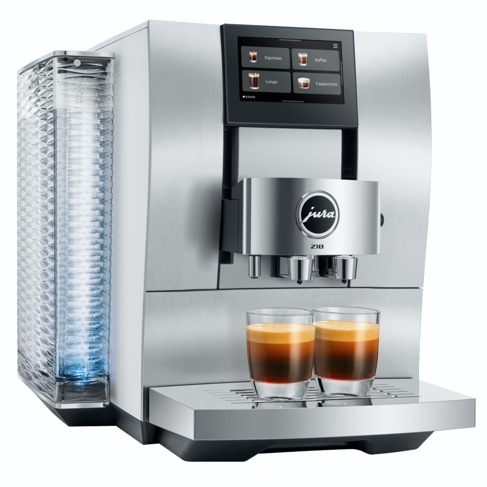 Kaffeemaschine, Espressomaschine, Edelstahl, Dualbohnen-Maschine, Kaffee Auslauf