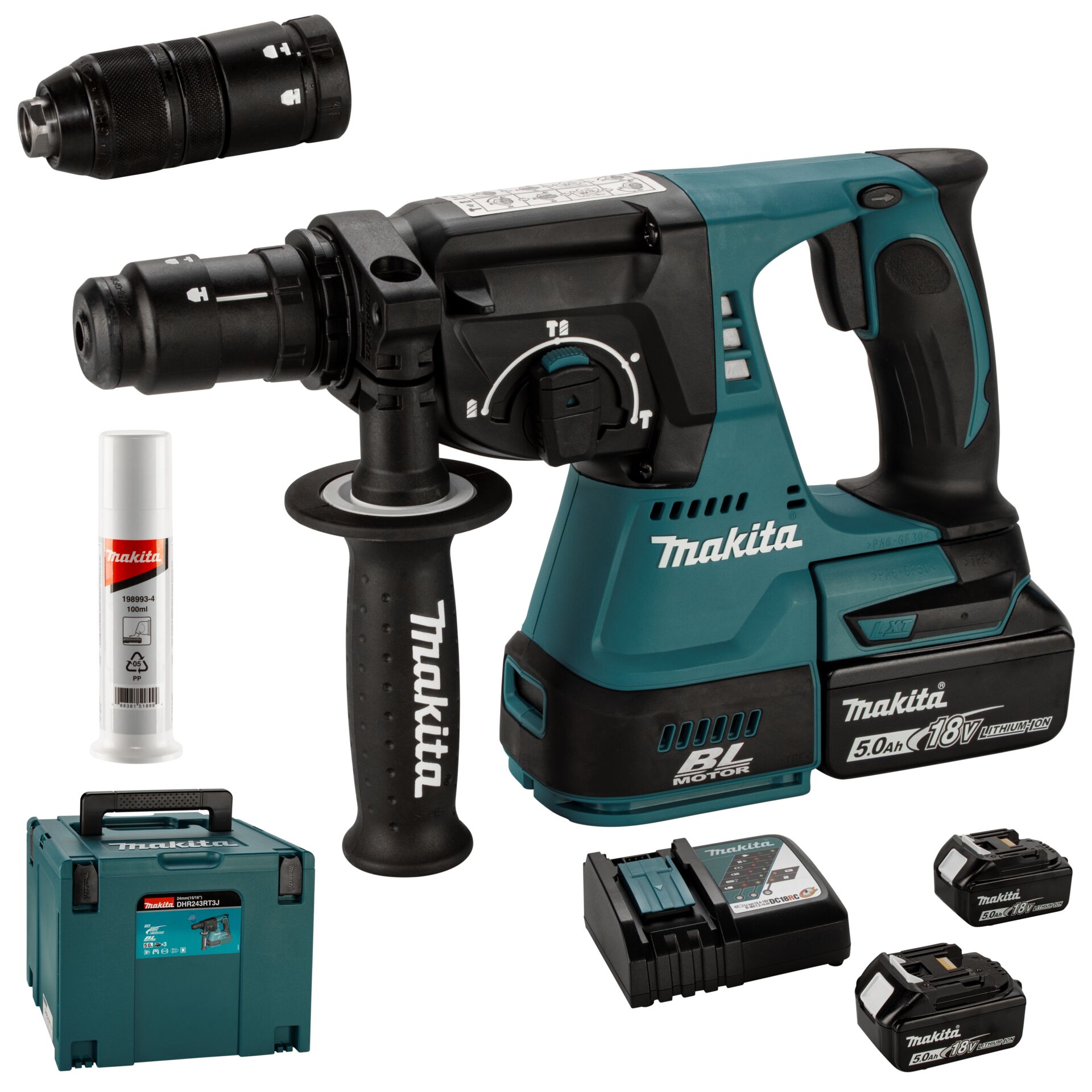 Makita DHR243RT3J  Akku-Kombihammer