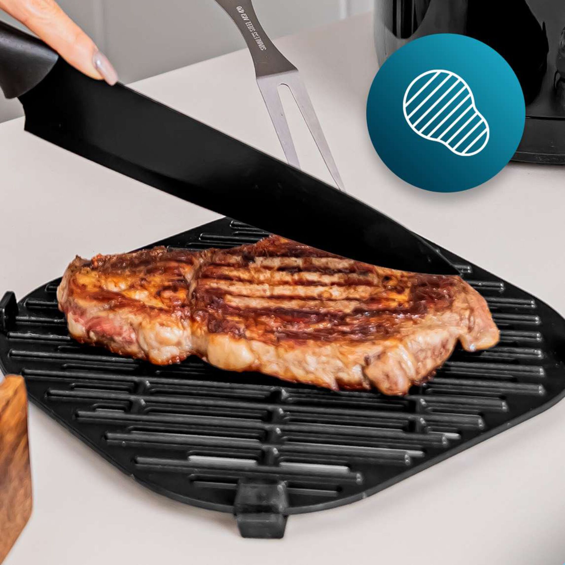 Grillplatte, Steak, Grillmuster, Grillpfanne, Kochzubehör