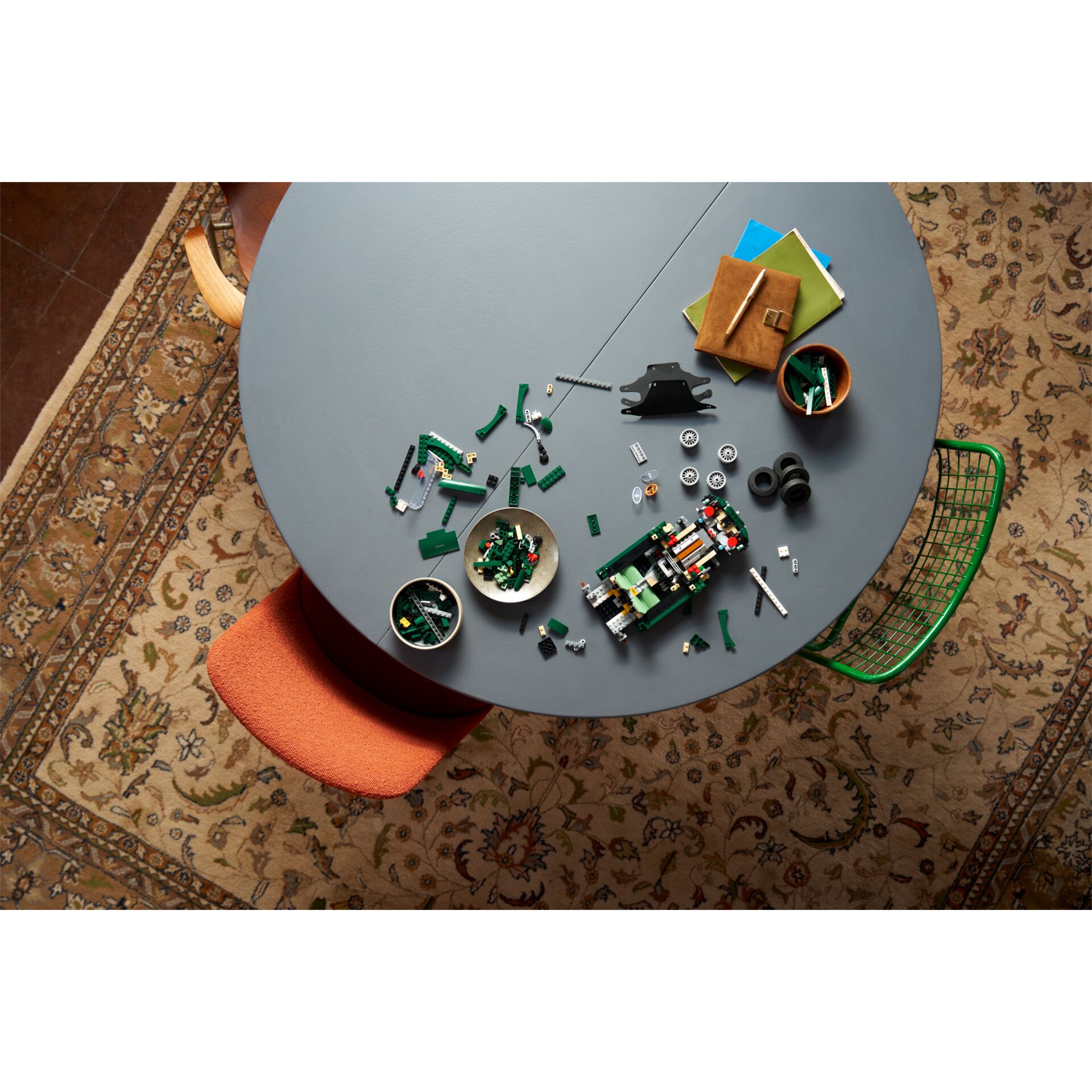 lego, bausteine, konstruktionsspielzeug, grün, tisch