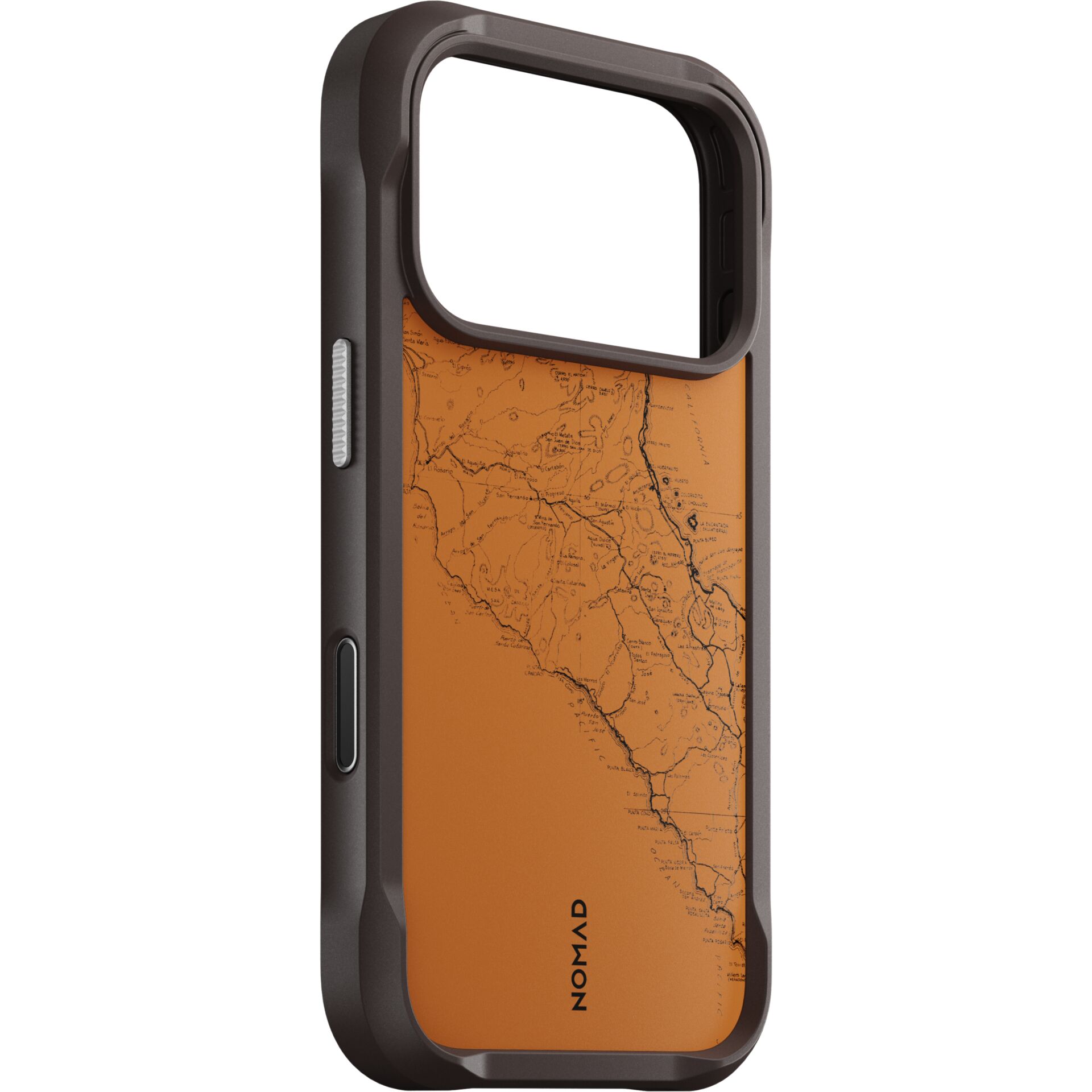 iPhone-Hülle, Hülle, Kartenmuster, Lederoptik, Orange