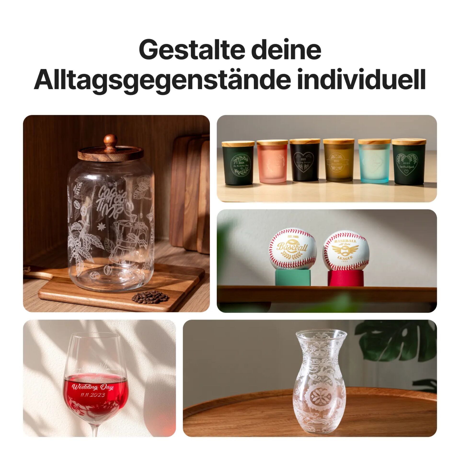 Glasbehälter, Karaffe, Stilkollektion, Saftglas, Dekorglas