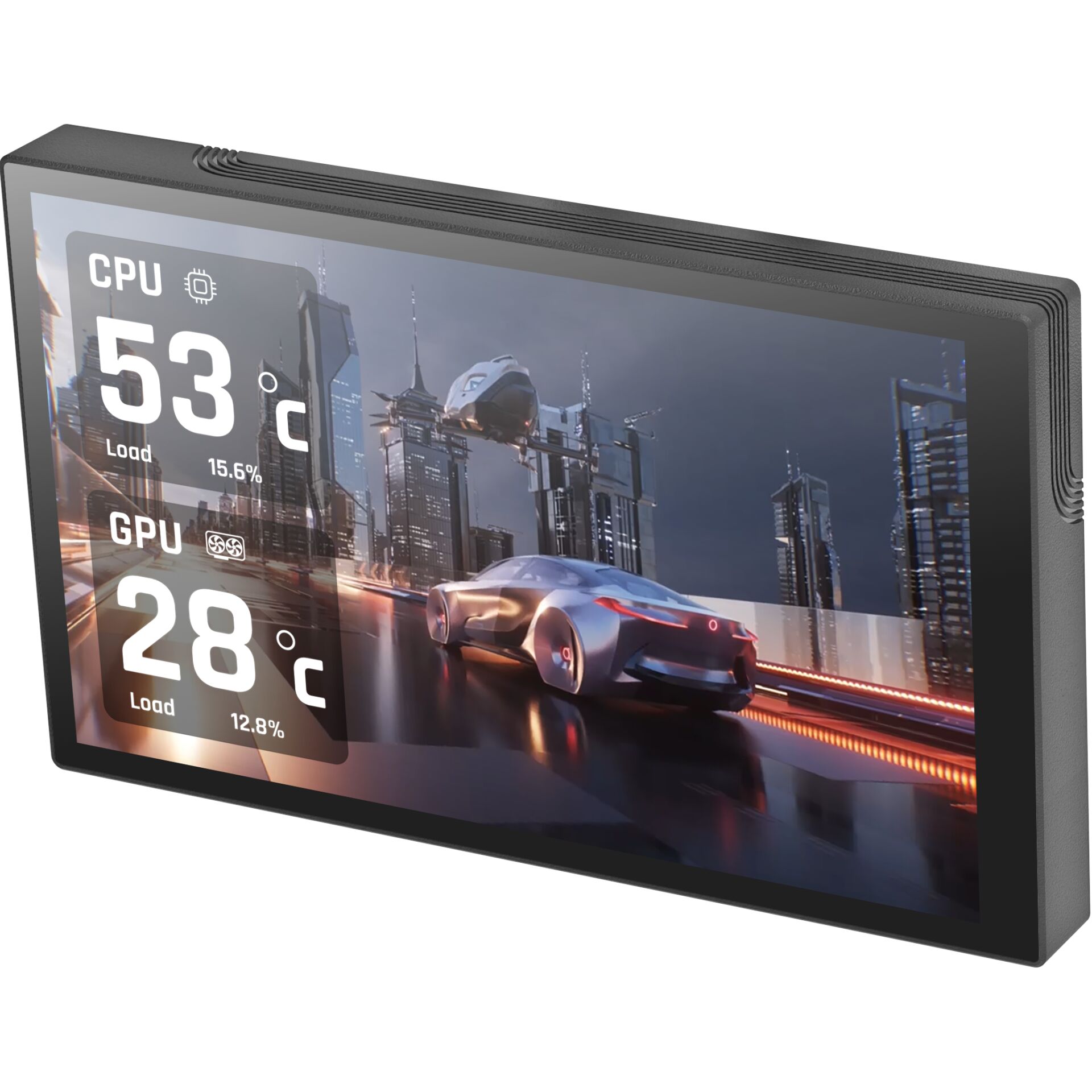Industriemonitor, LCD-Bildschirm, Rennwagenanzeige, Temperaturanzeige, Gehäusepanel