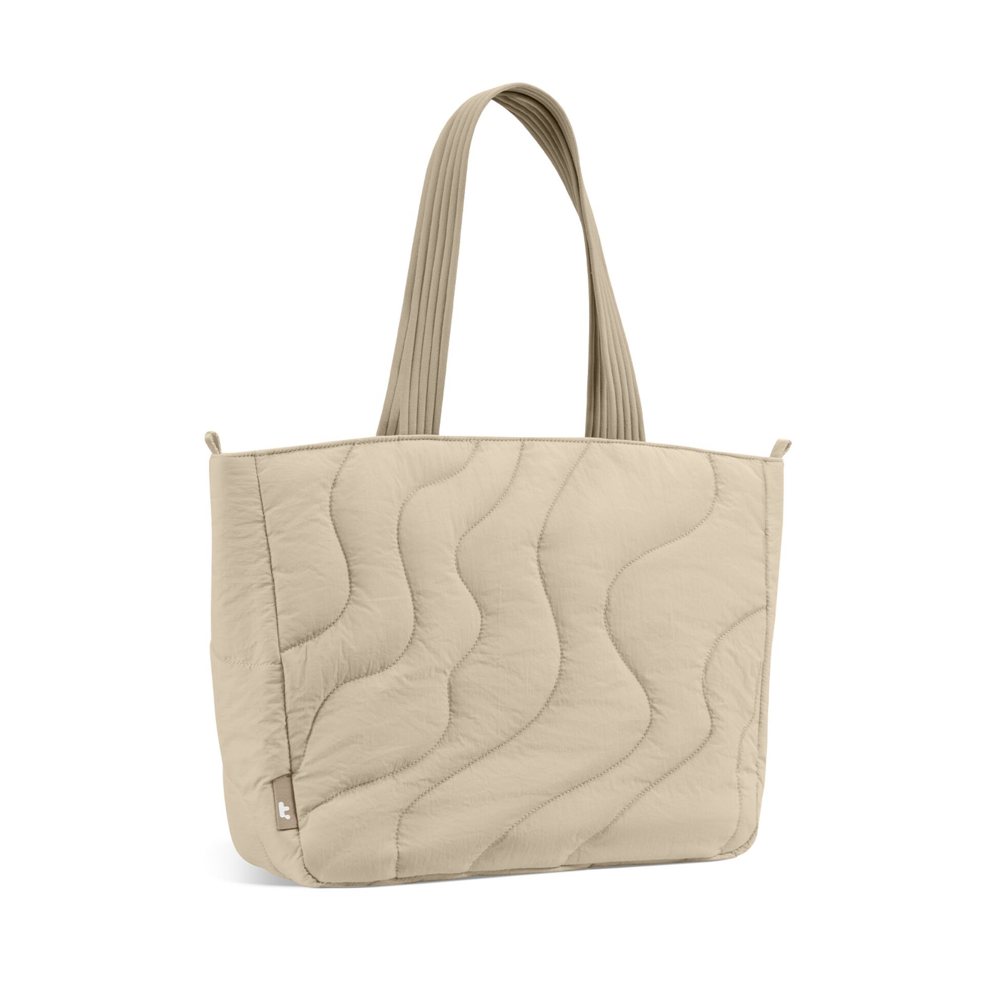 Tasche, Tragetasche, Beige, Quilted Muster, Stofftasche