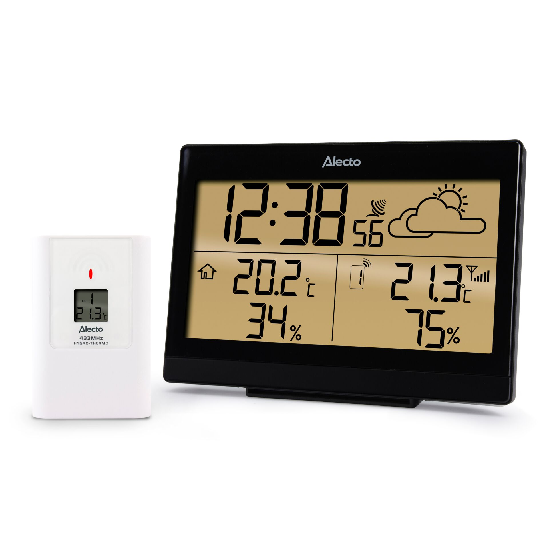 Digitaluhr, Wetteruhr, Thermometer, Hygrothermograph, LCD-Display
