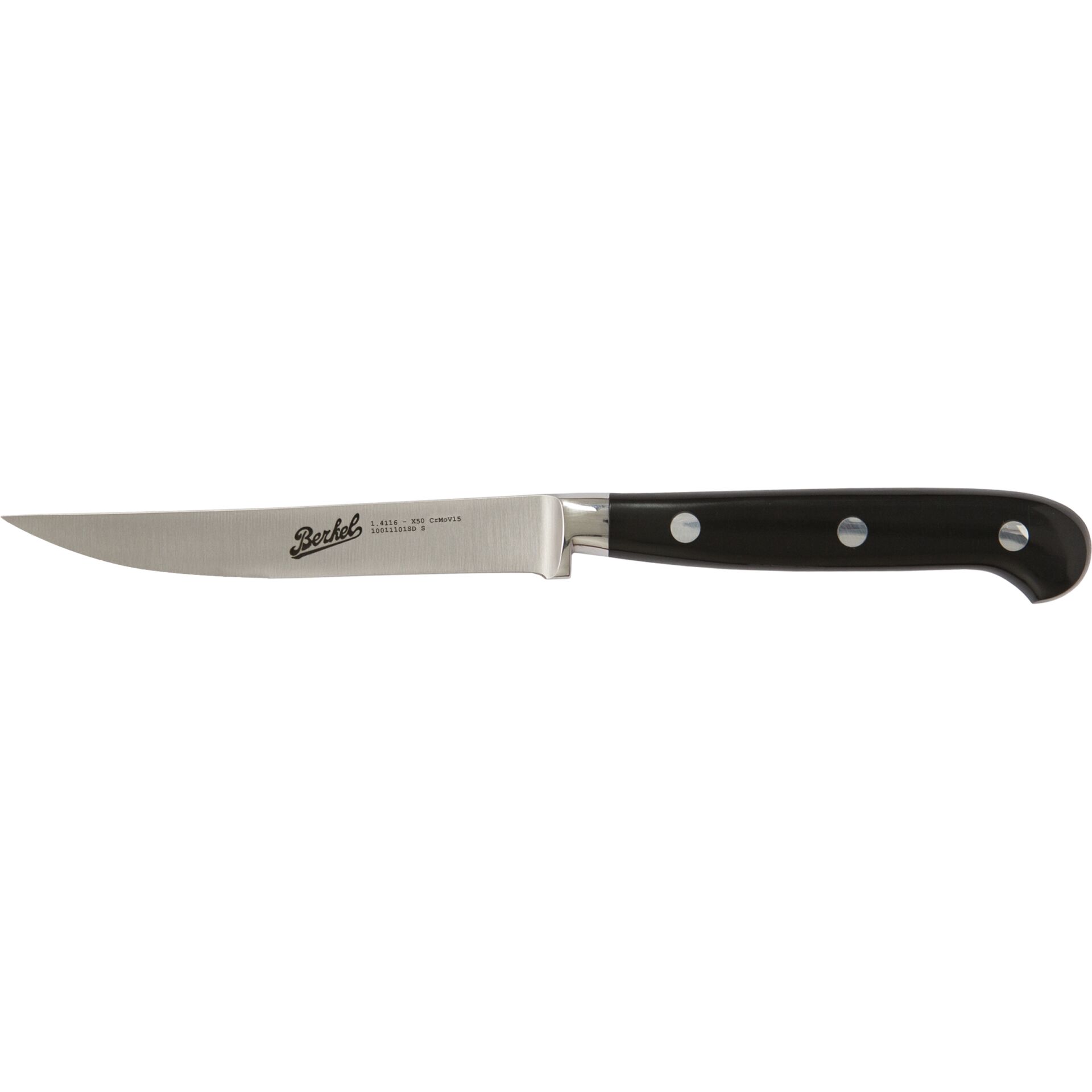 Gemüsemesser, Küchenmesser, Klingenstahl, Schwarzer Griff, Berkel Markenlose Klinge