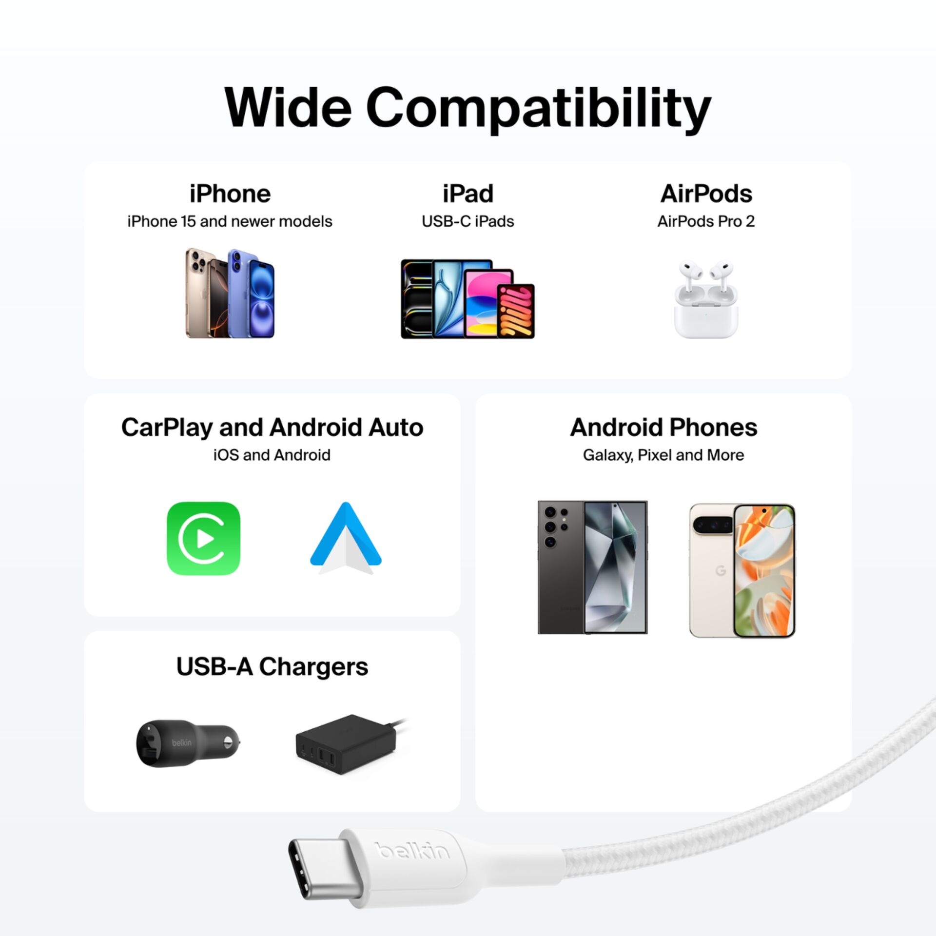 USB-C, Ladegerät, Kabel, Kabel mit USB-C, Belkin