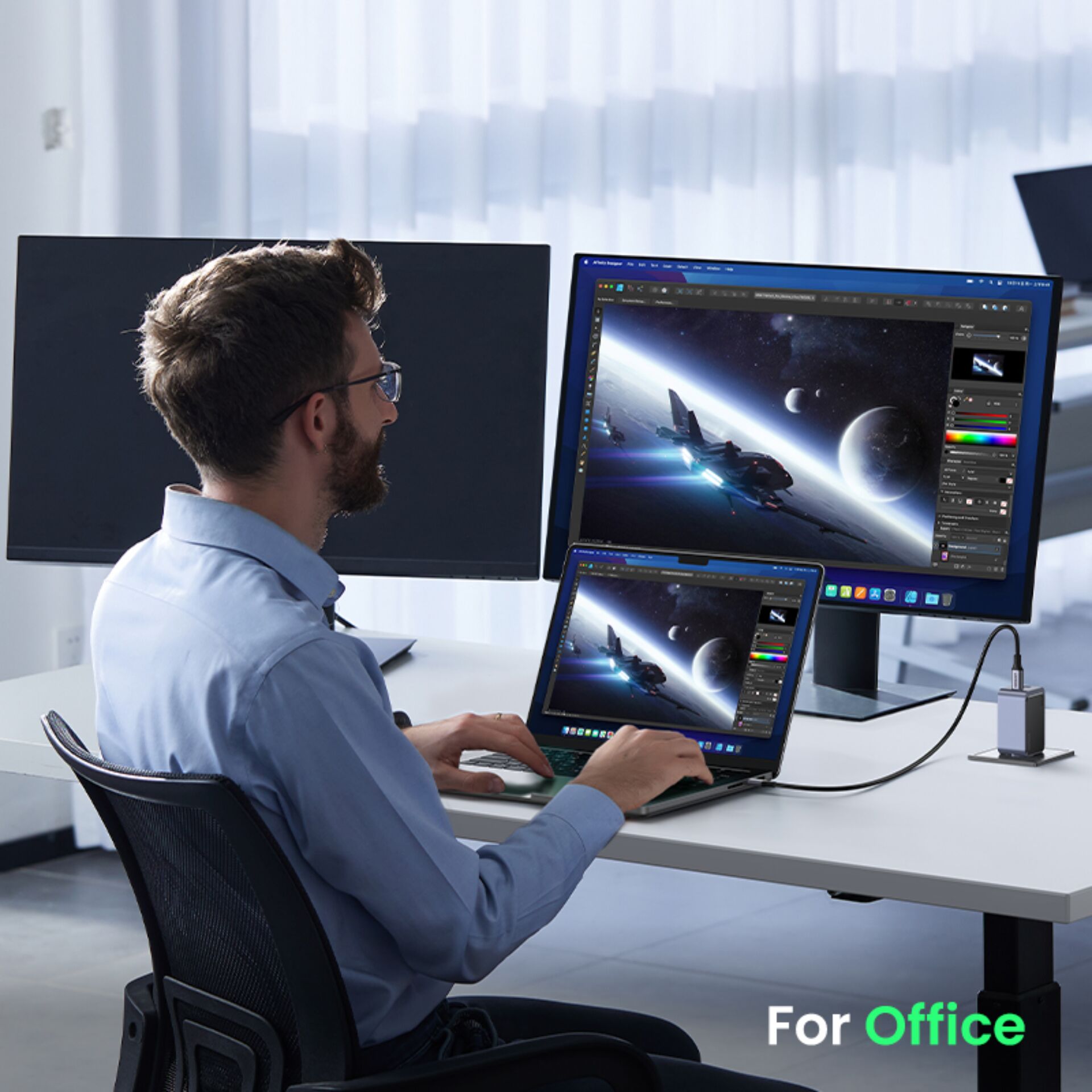 Tabelle, Computer, Laptop, Überwachen, Schreibtisch