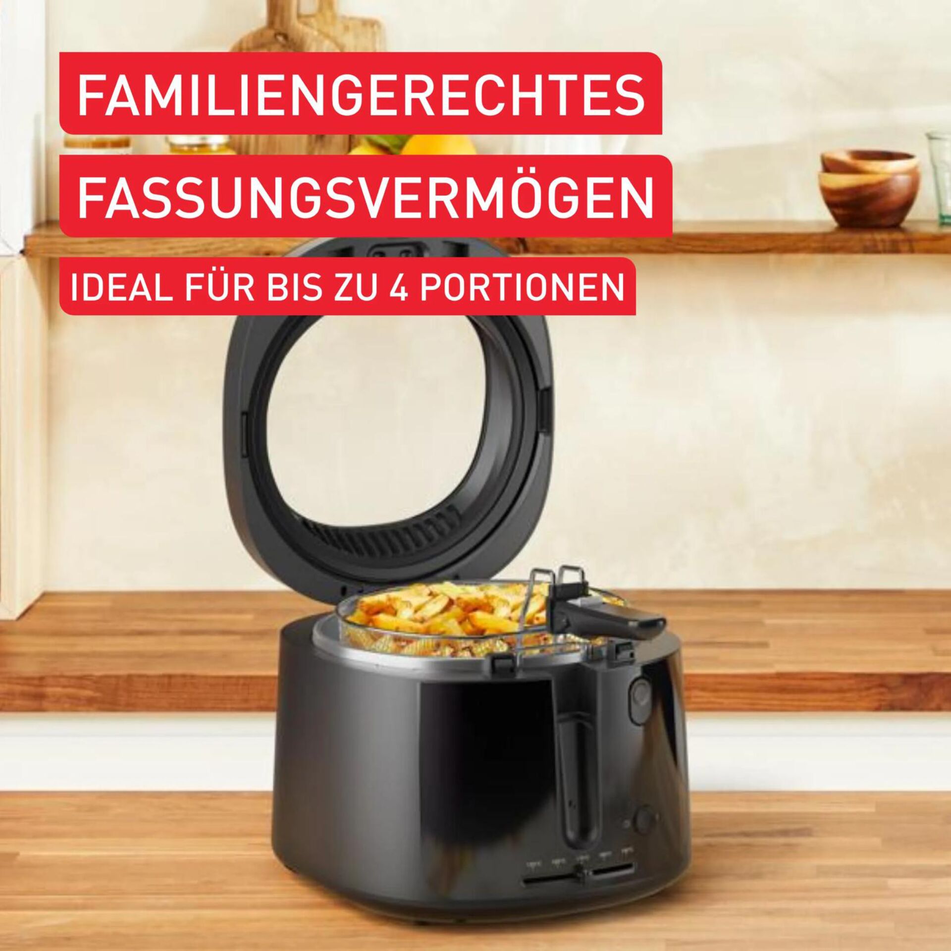 Fritteuse, Luftfritteuse, Schwarz, Elektrisches Küchengerät, Frittierkorb
