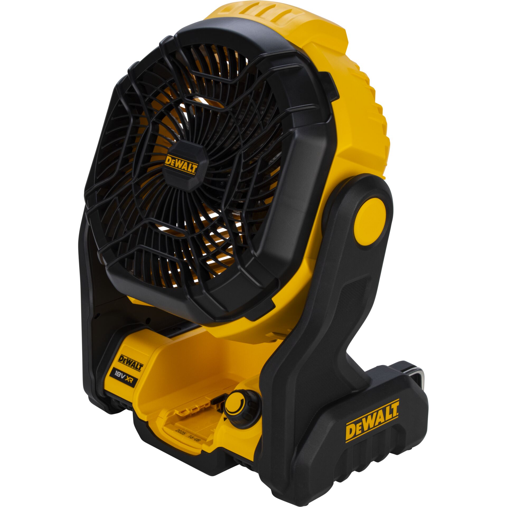 Tischventilator, Tragbarer Ventilator, 18V Akku, Dewalt, Gelb-Schwarz