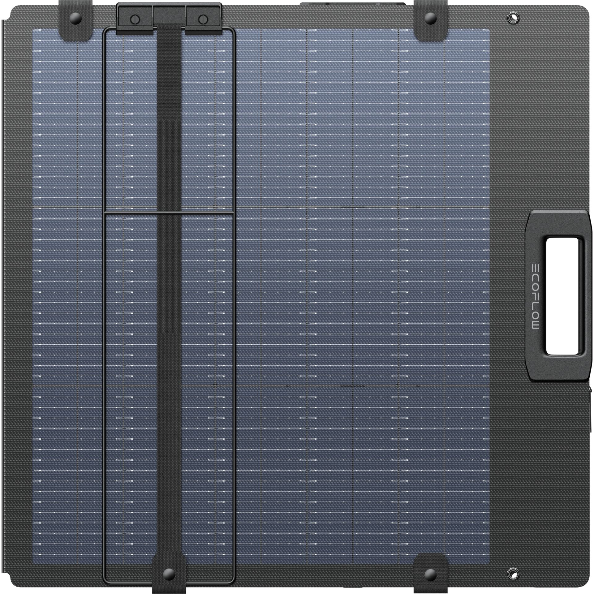 faltbares Solarpanel, Solar-Ladegerät, dunkelblau, Textiloberfläche, Tragegriff