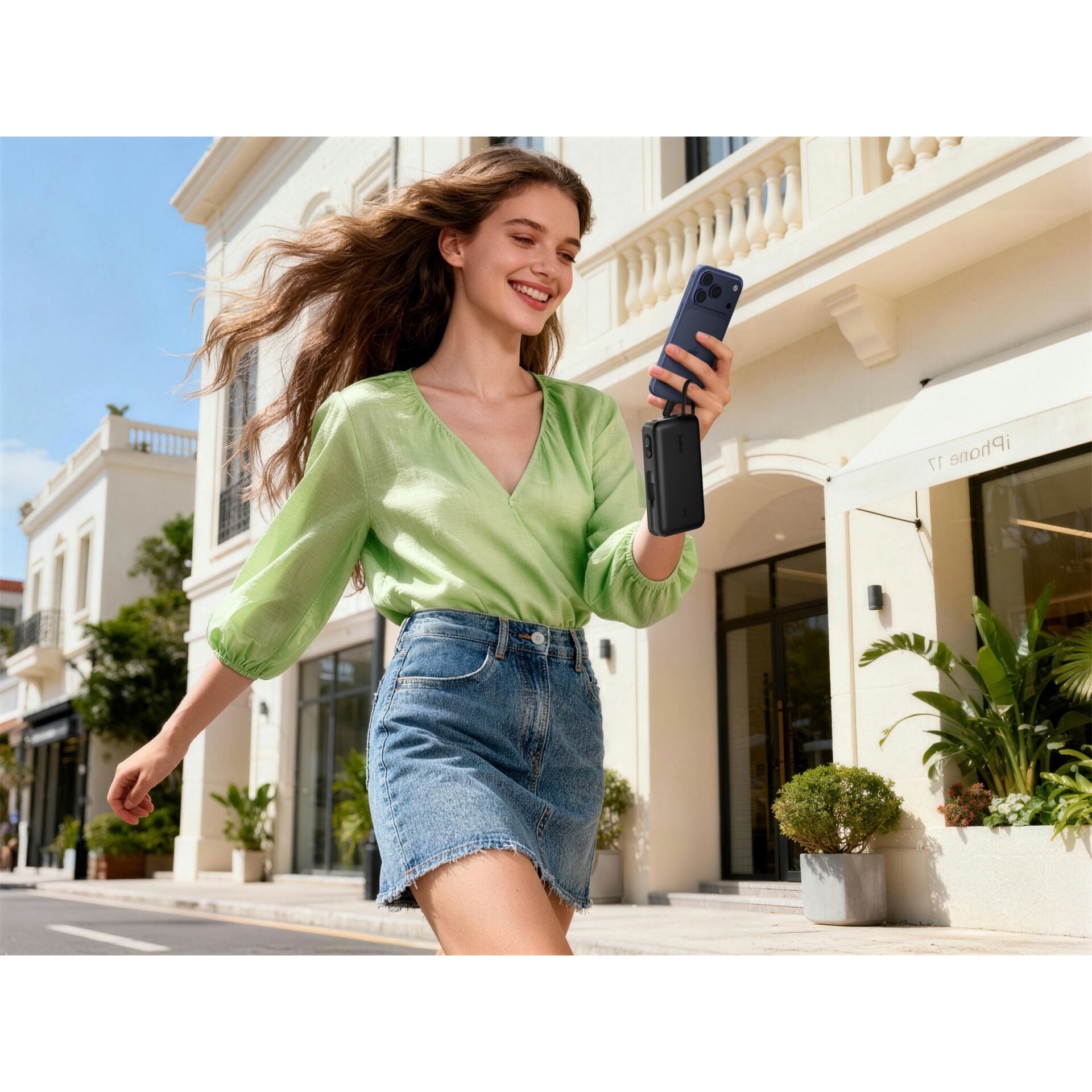 tasche, handyständer, telefonhalter, leder?, jeans
