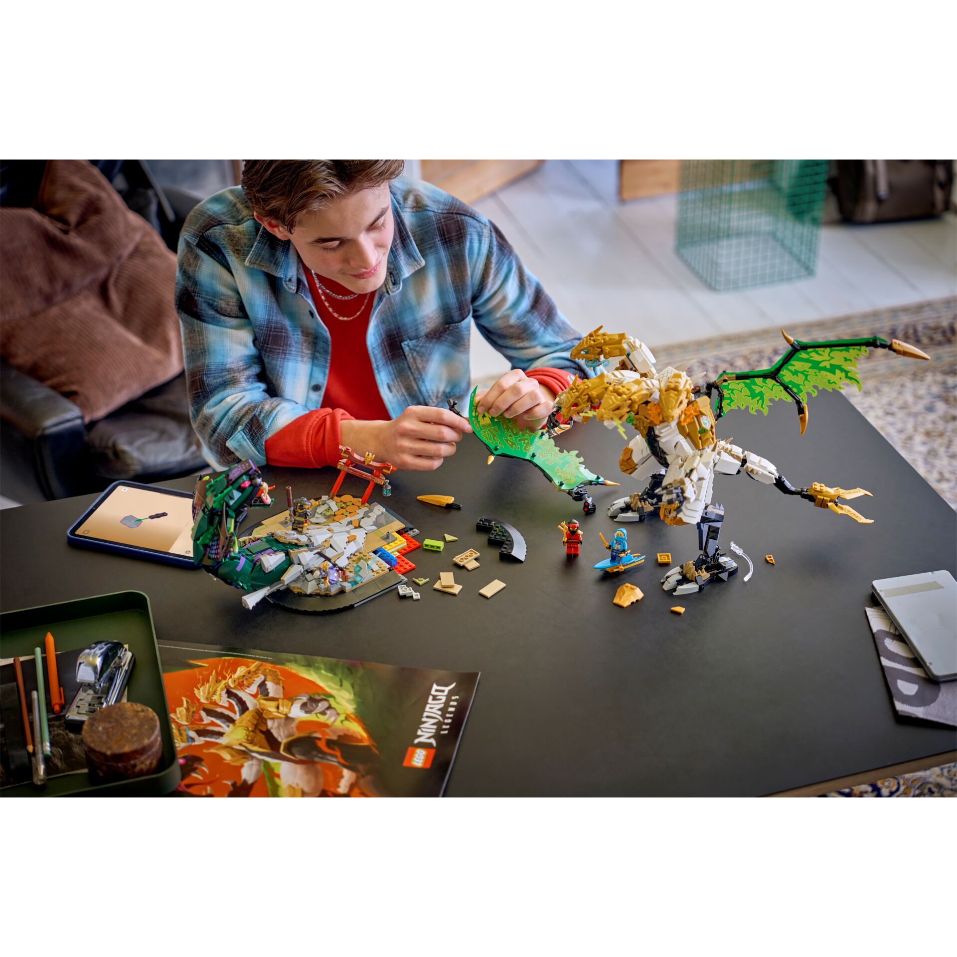 lego, lego-set, dragon, bausteine, tischspiel