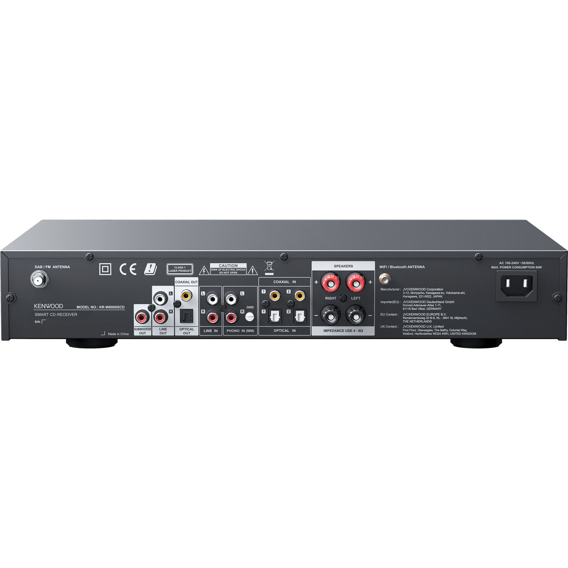 CD-Receiver, A/V-Empfänger, Rückseite, Anschlüsse, Koaxial-In