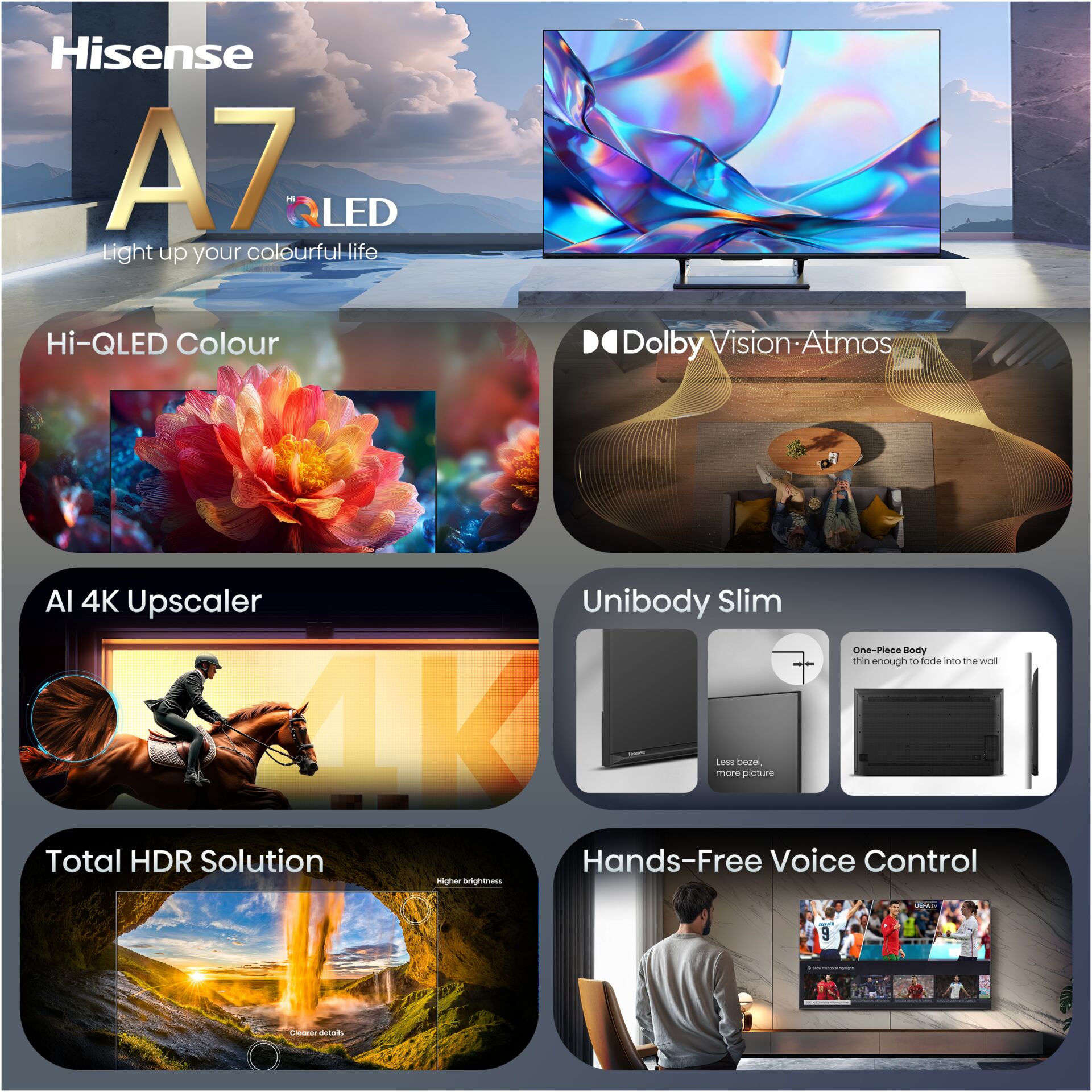 Smart TV, LED TV, 4K, Dolby Vision, Unibody Slim
