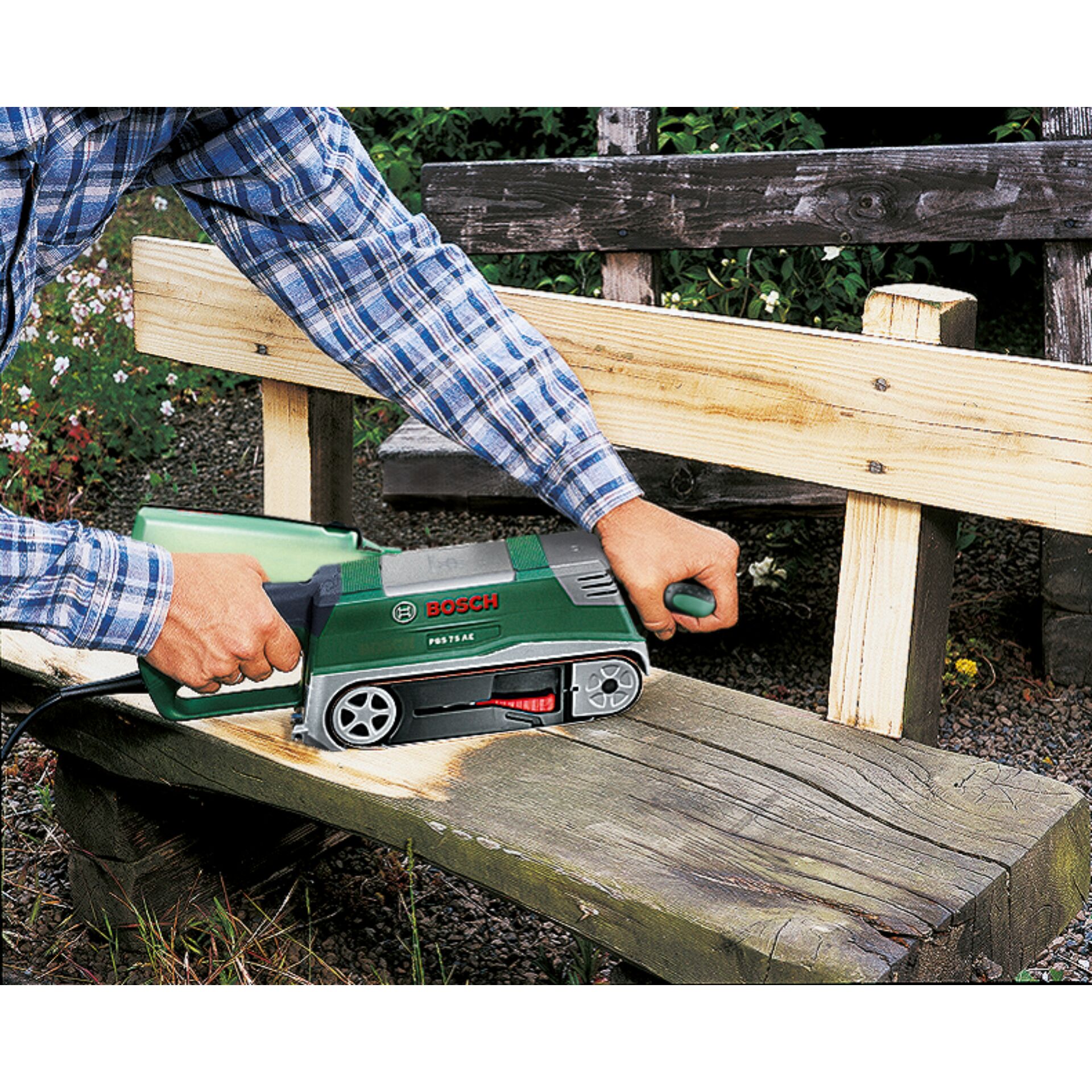 Kettensäge, Schleifer, Holzbearbeitung, Griff, Grün