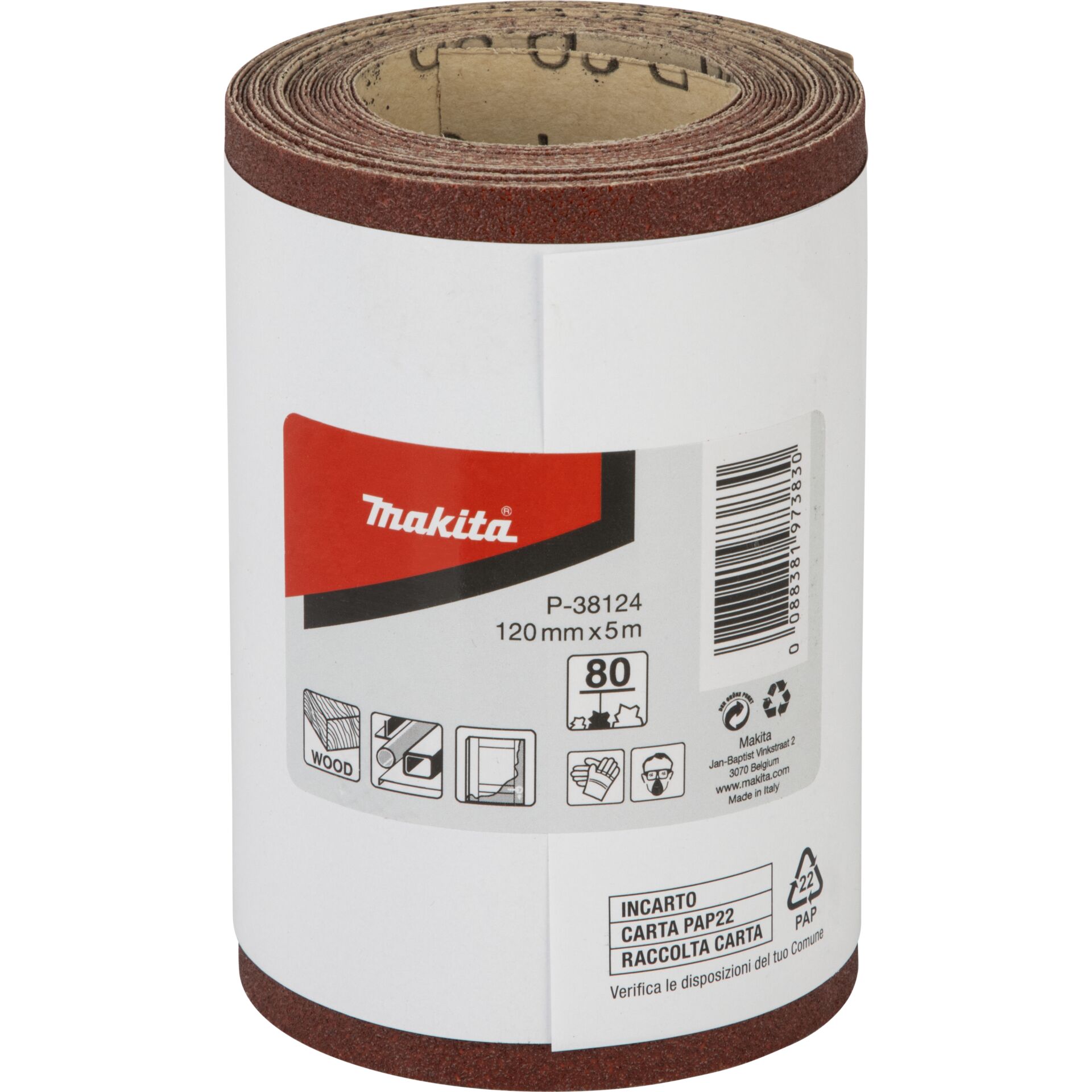 Makita Schleifp.Rolle 120mmx5m  K80