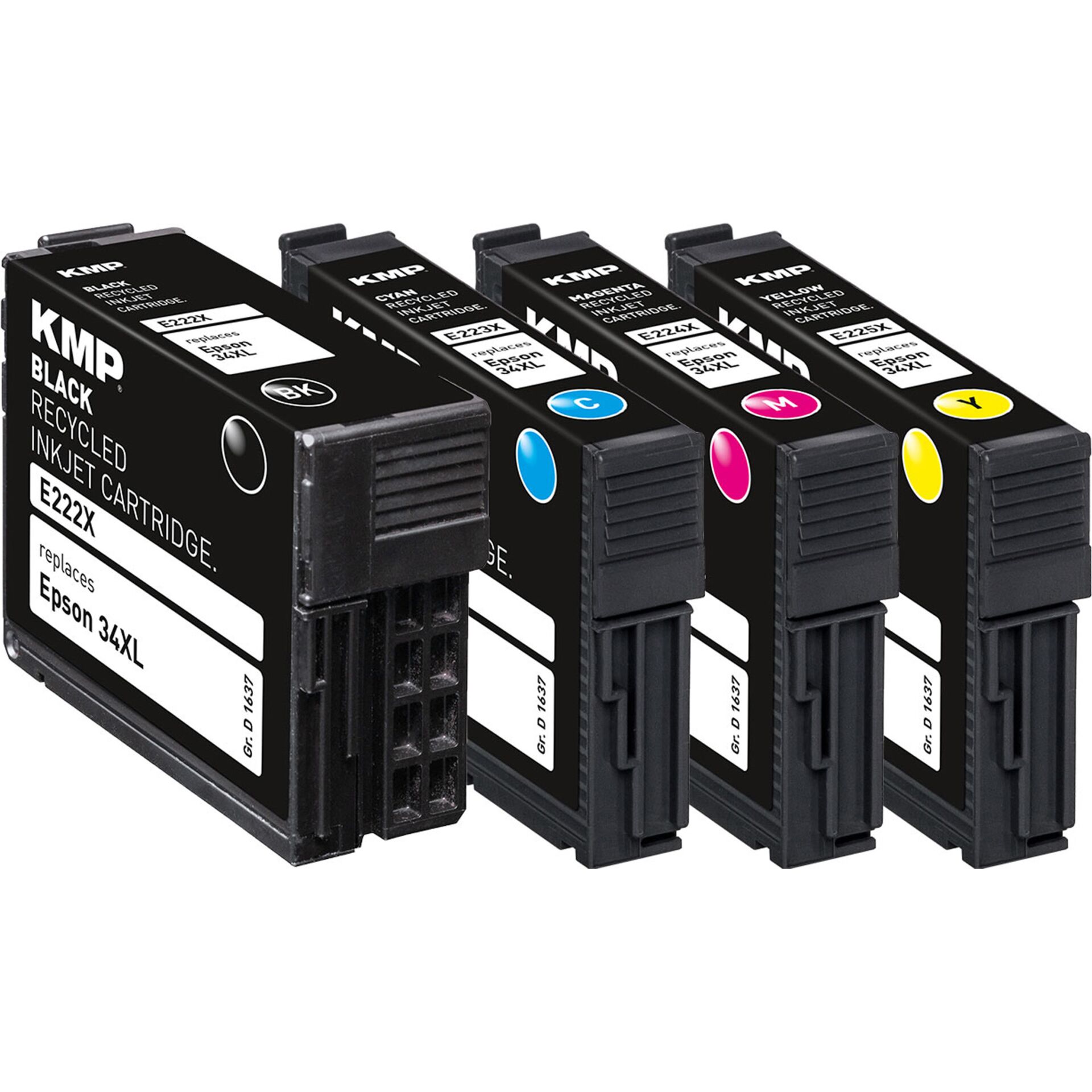 Hardware, Adapter, Computerausrüstung, Visitenkarte, QR Code, Tintenpatronen, KMP Patronen, Epson kompatibel, Farbige Druckpatronen, Mehrfarbig E222X