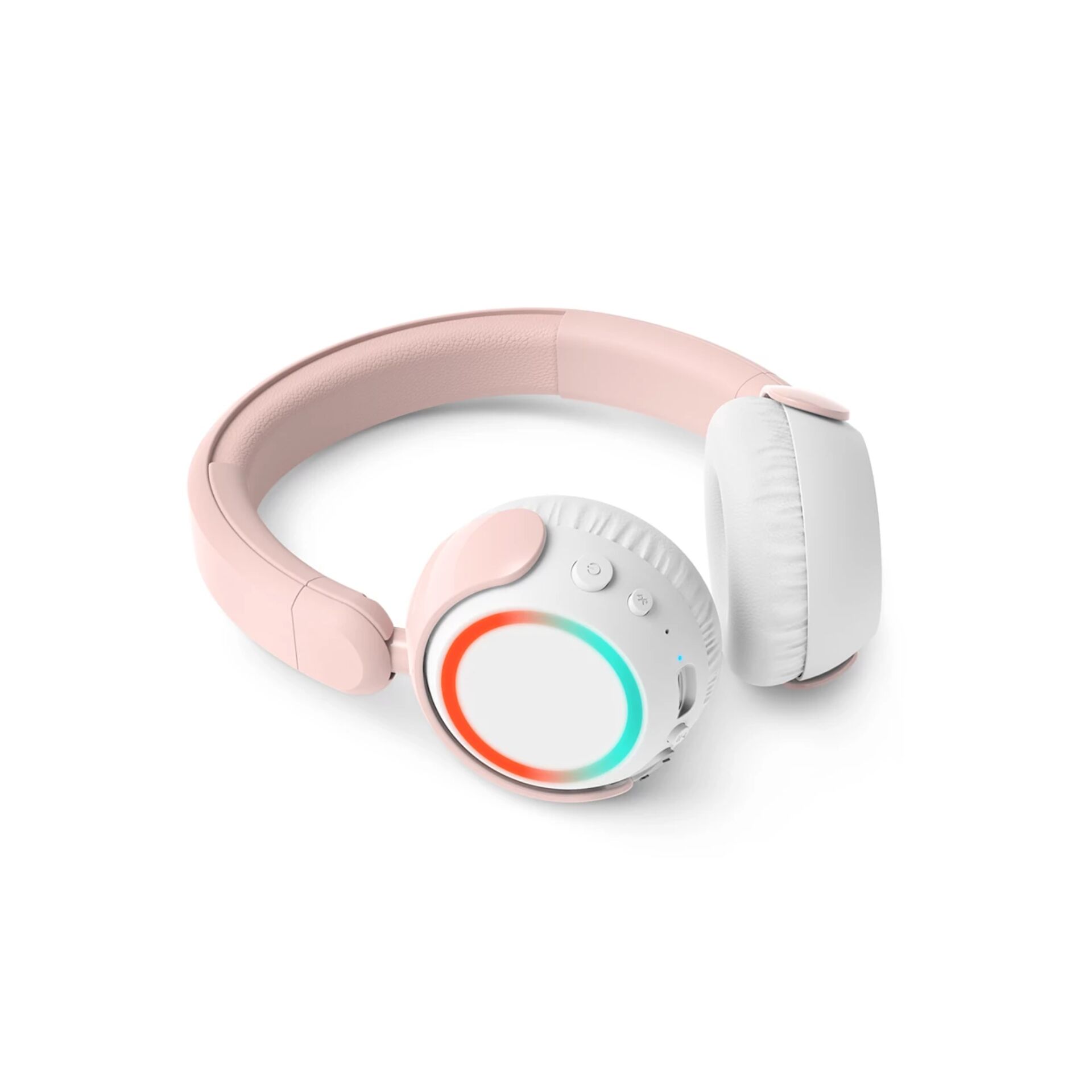 Kopfhörer, Over-Ear, Bluetooth, LED-Ring, Pink