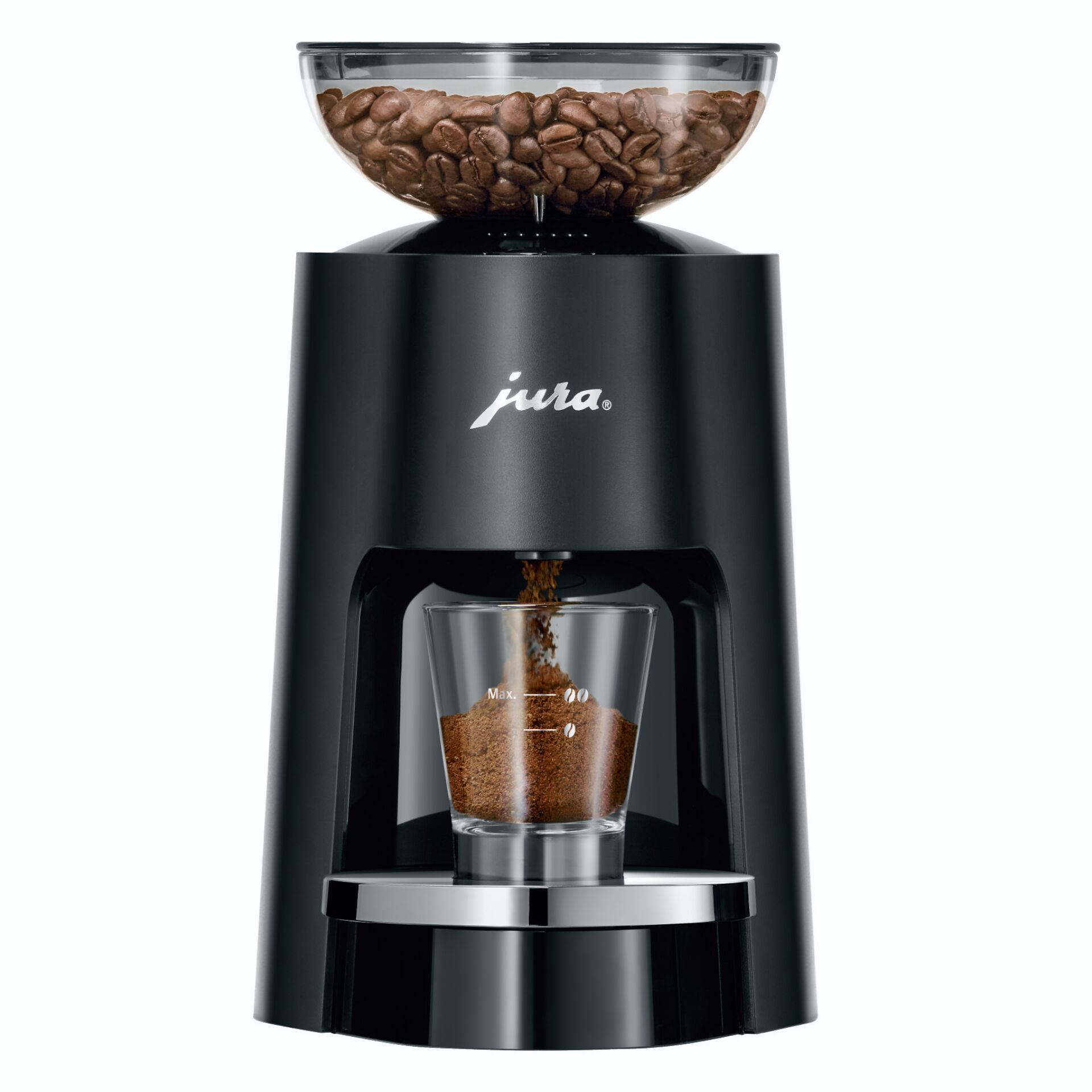 Kaffeemühle, Kaffee, Espresso-Mühle, Bohnenbehälter, Messskala