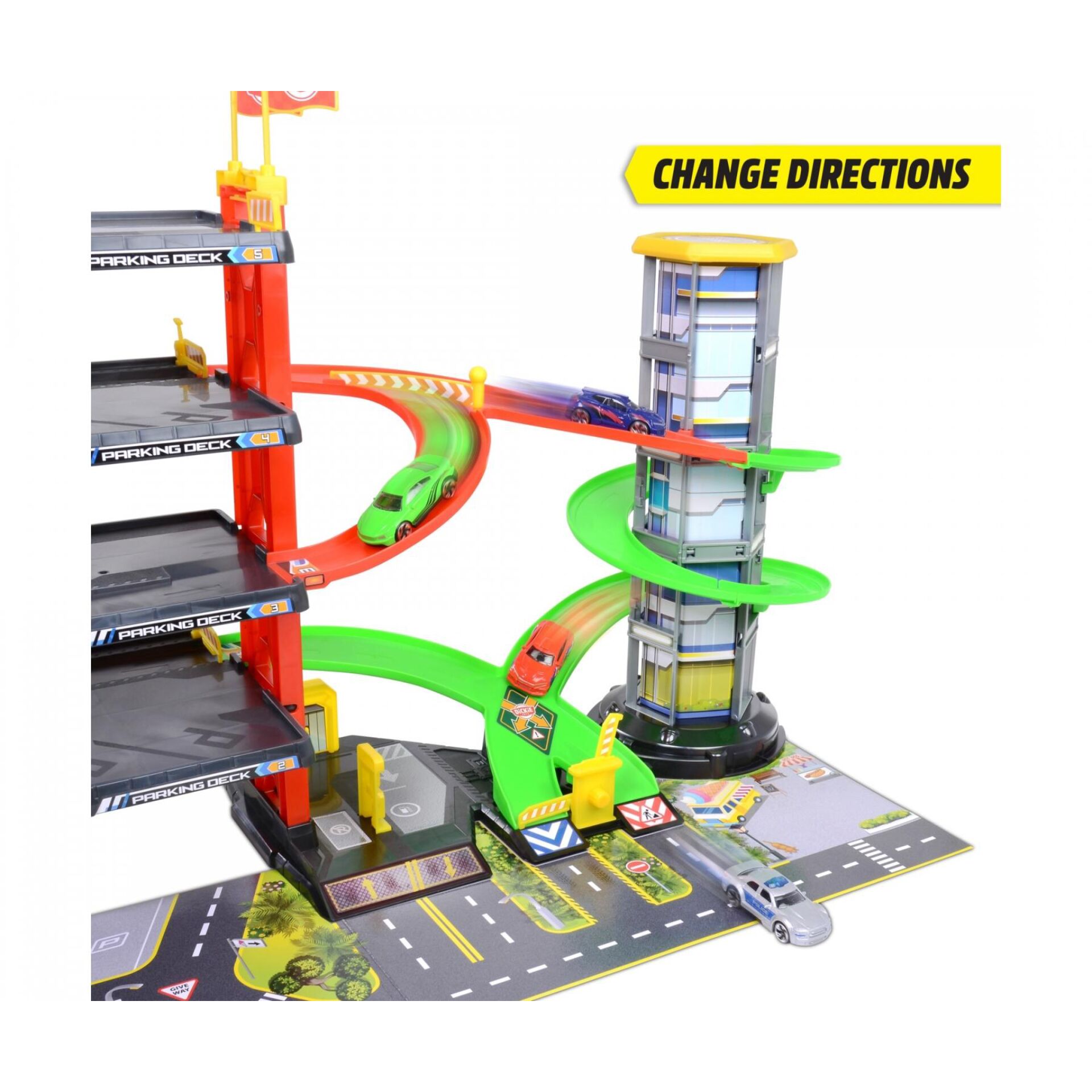 Spielzeugauto, Rasendes Spielset, Mehrstöckige Parkgarage, Kurswechsel, Kirmeskonzept