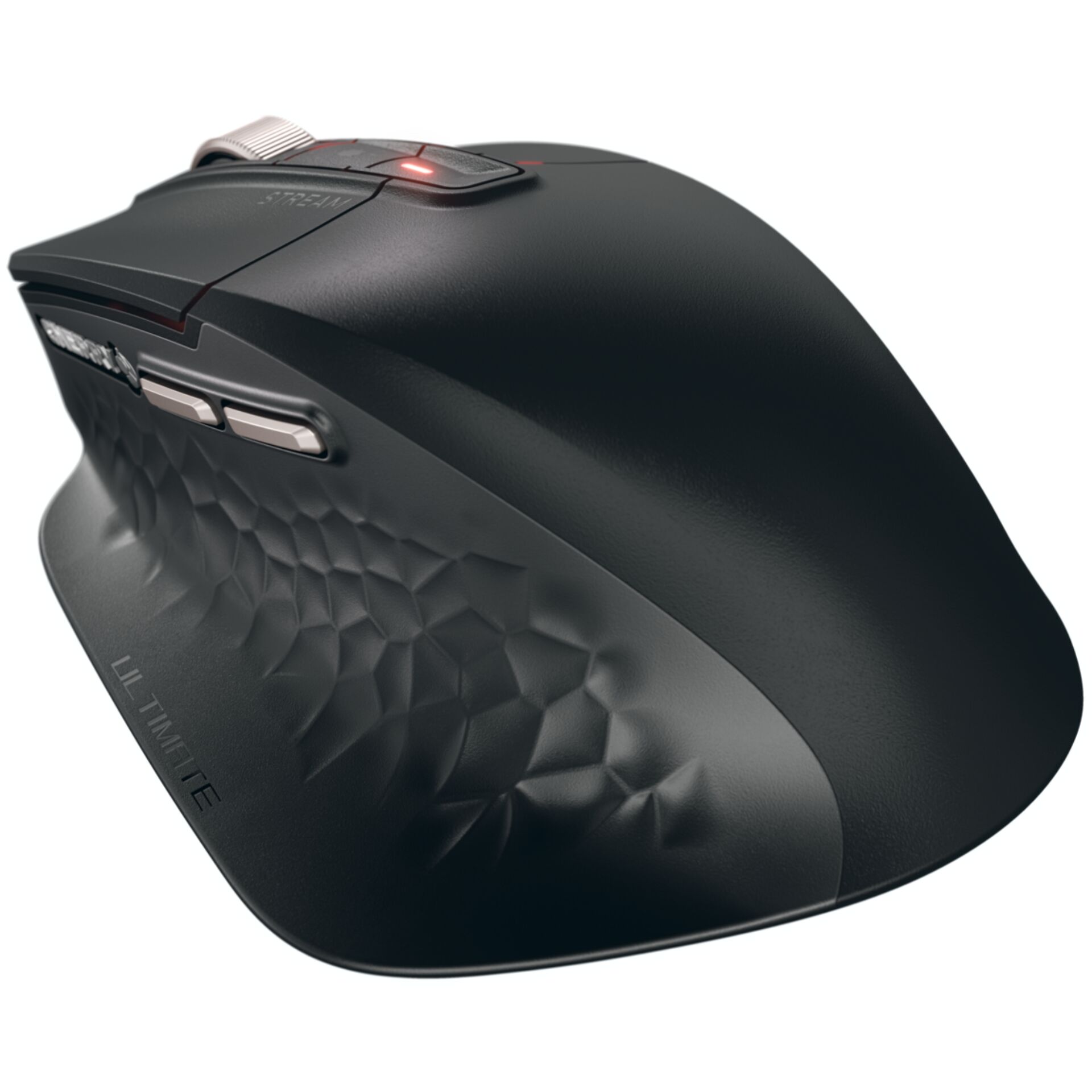 drahtlose-maus, ergonomisch, schwarz, texturiert, usb-empfänger