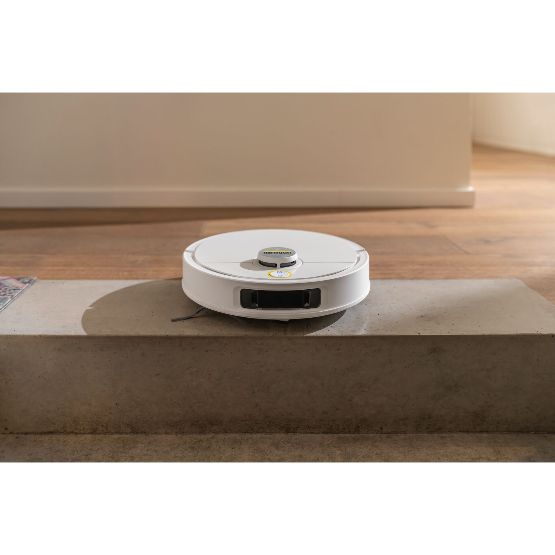 Roboterstaubsauger, Saugroboter, Akku-Staubsauger, Weiß, Ladebereich nicht sichtbar