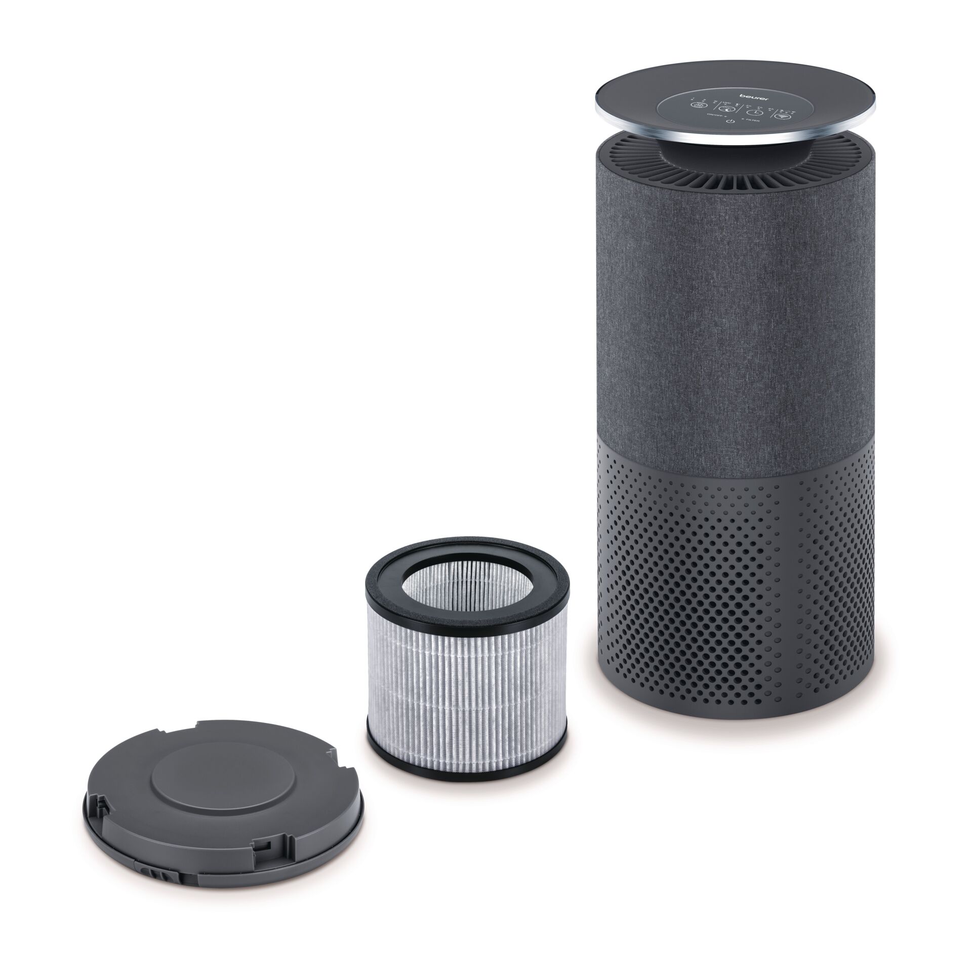 Luftreiniger, Geräuschlos, HEPA-Filter, Kohlefilter, Staubfilter