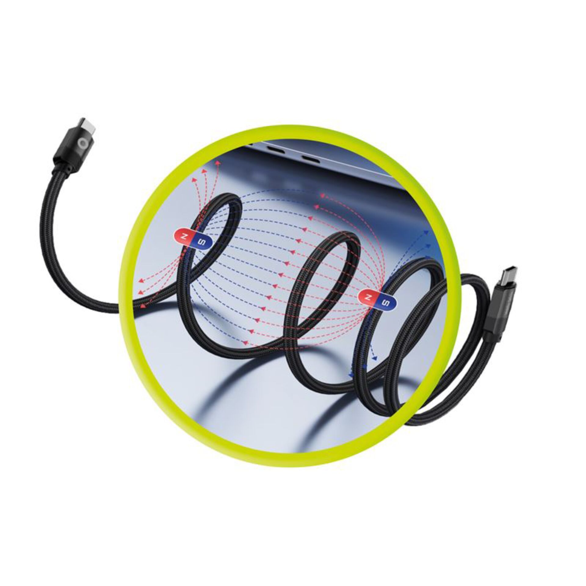 flexible USB-C-Kabel, magnetisch?, Spiralkabel, Datenkabel, Ladekabel