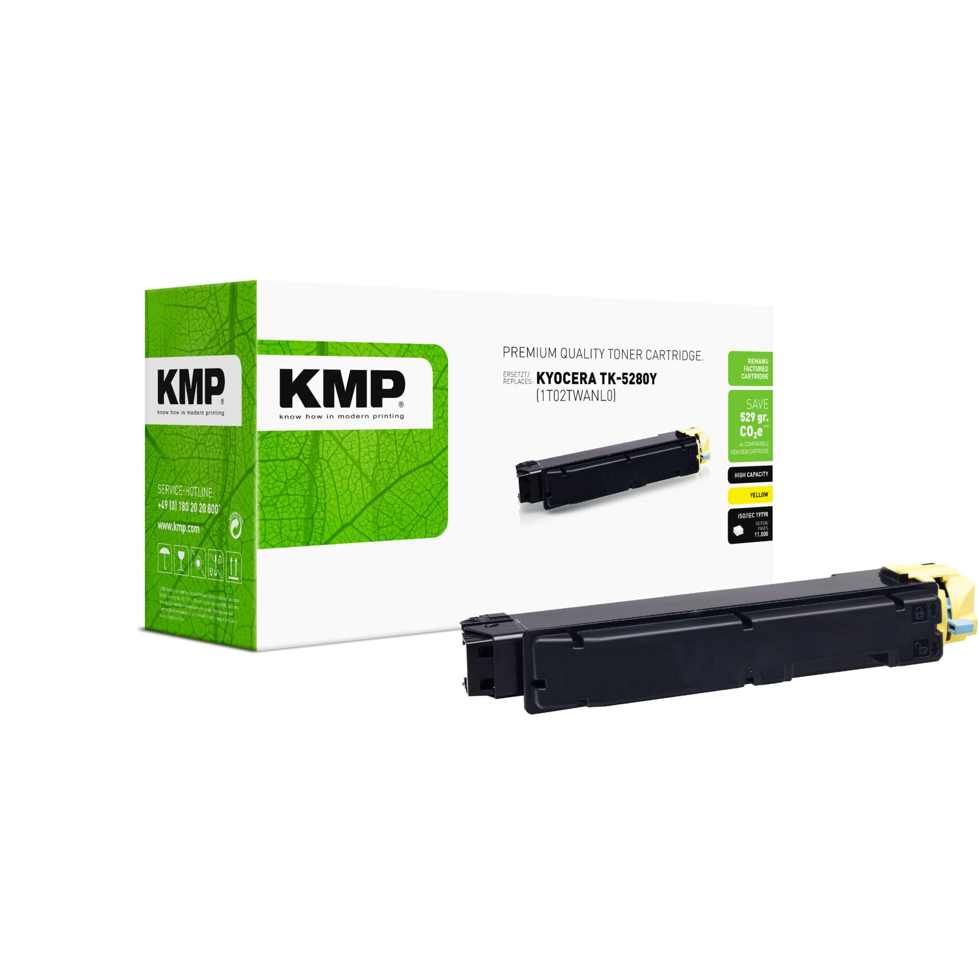 Adapter, Elektronik, Computer-Ausrüstung, Computerausrüstung, Toner Cartridge, KMP, TK-5280Y, Gelbes Toner, Drucker Verbrauchsmaterial