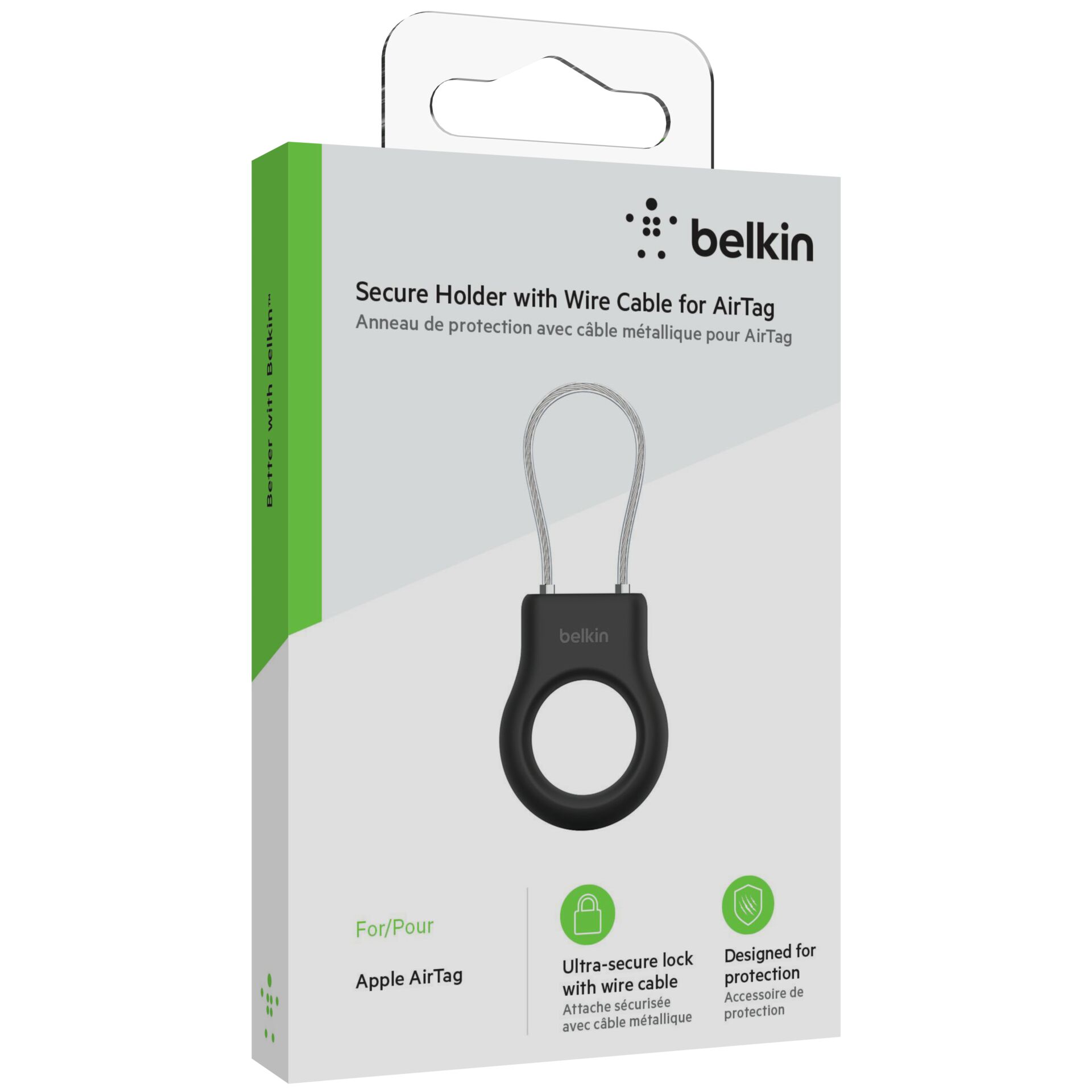 Belkin Secure Holder Drahtschl.  Apple AirTag, schwarz MSC009btBK