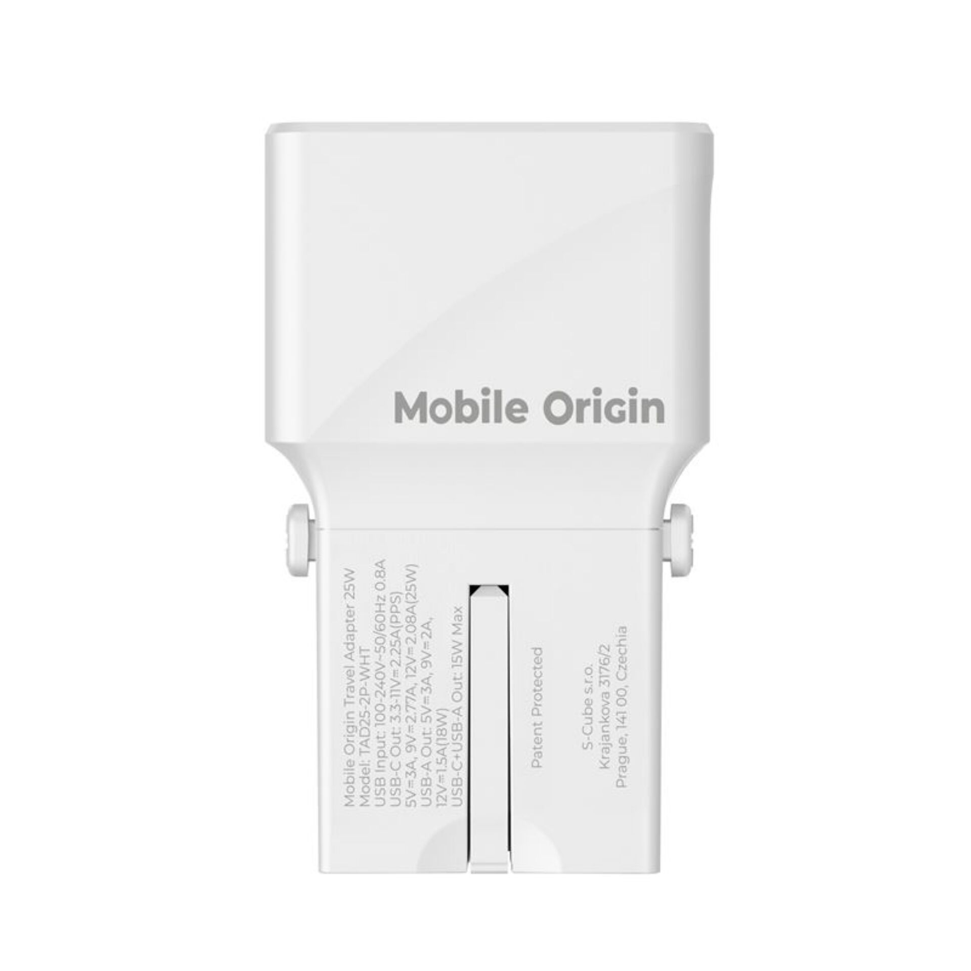 mobile adapter, USB adapter, Origin, weiß, Klappstecker
