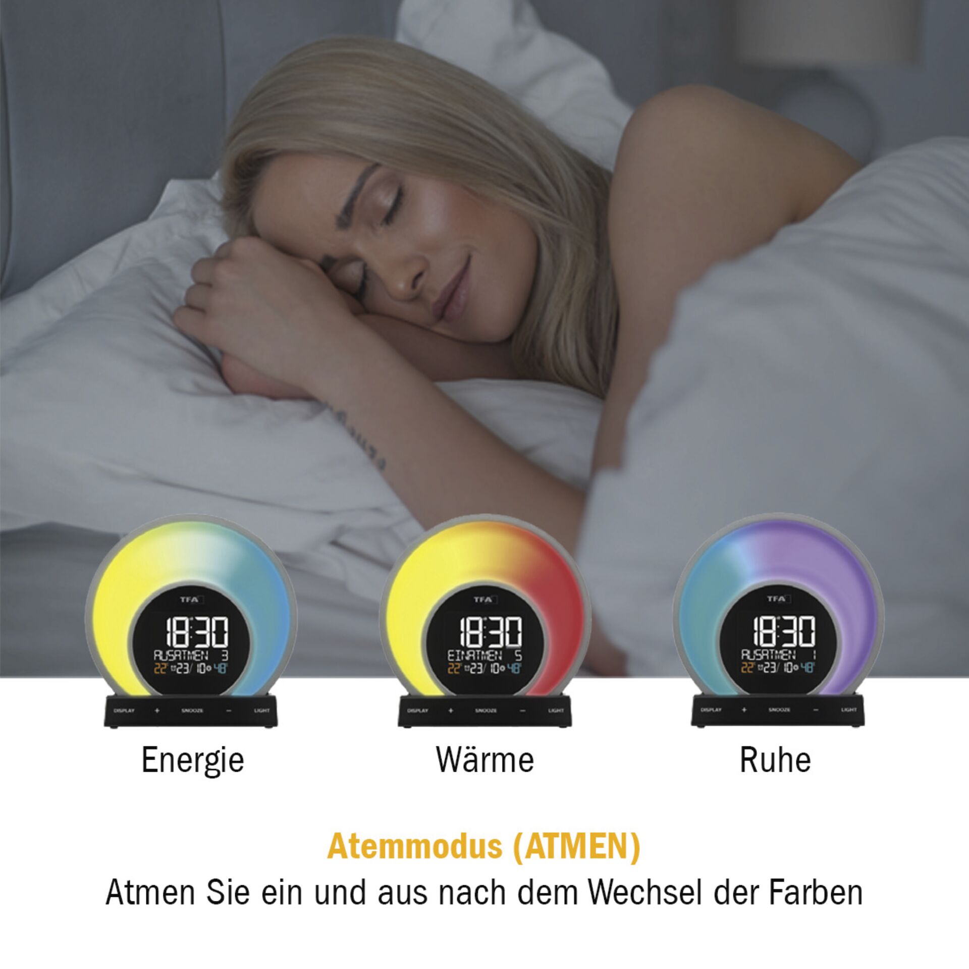 Wecker, Digitale Uhr, Erwachsener, Person, Frau
