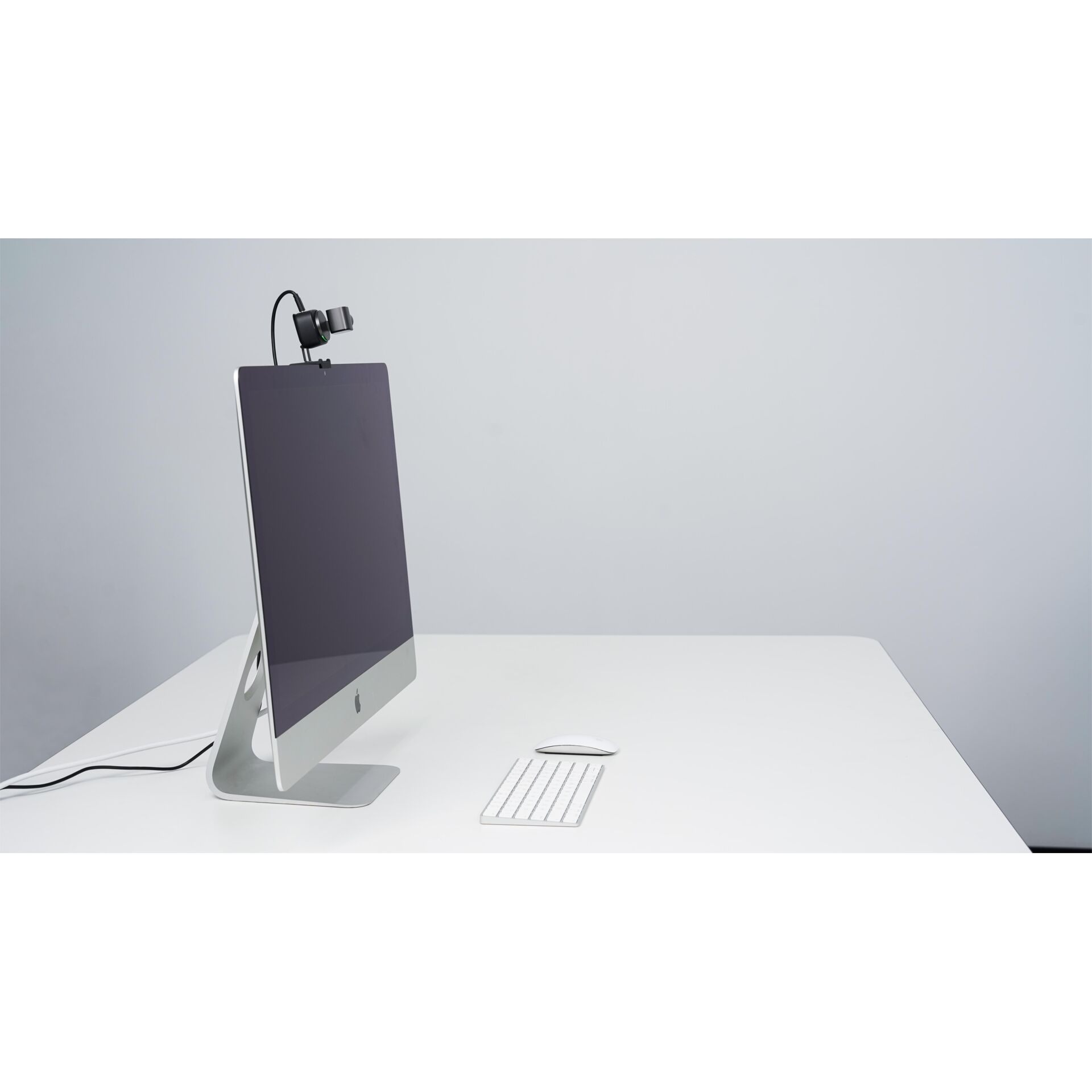 All-in-one-Computer, iMac, Schreibtisch-Setup, Kabellose-Tastatur, Monitor-Ständer