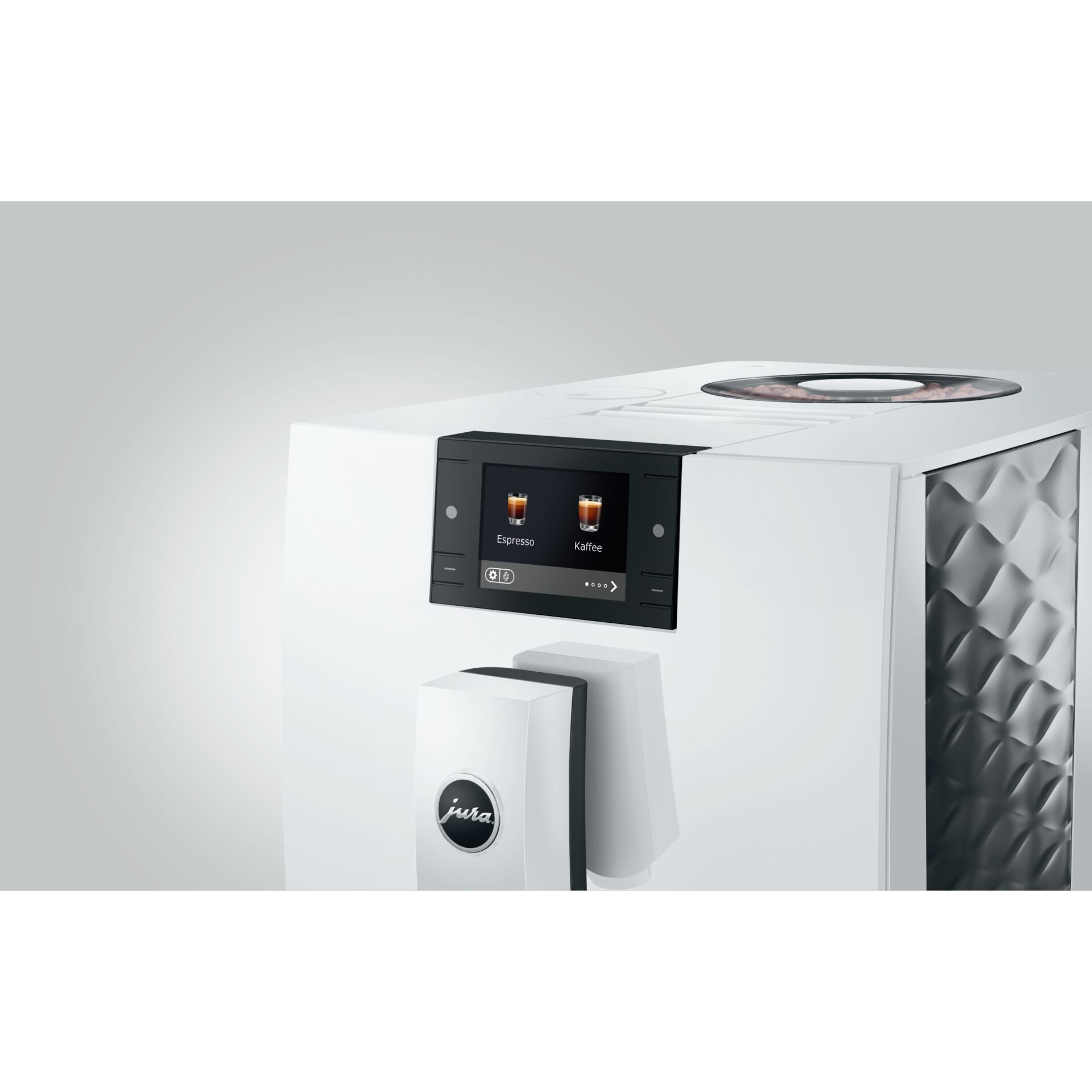 Kaffeemaschine, Kaffeeautomat, Touchscreen, Weiß, Portionenmaschine