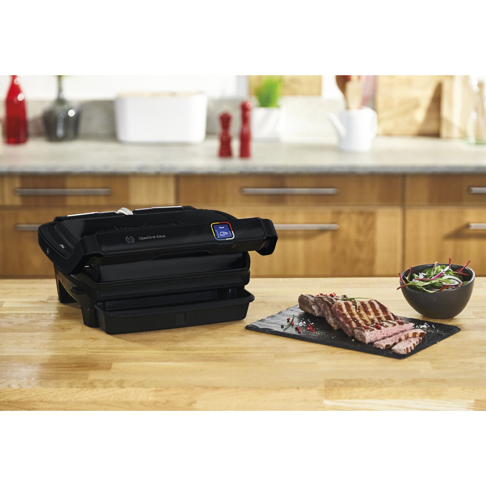 Dampfgrill, Kontaktgrill, Elektrischer Grill, Schwarz, Küchengerät