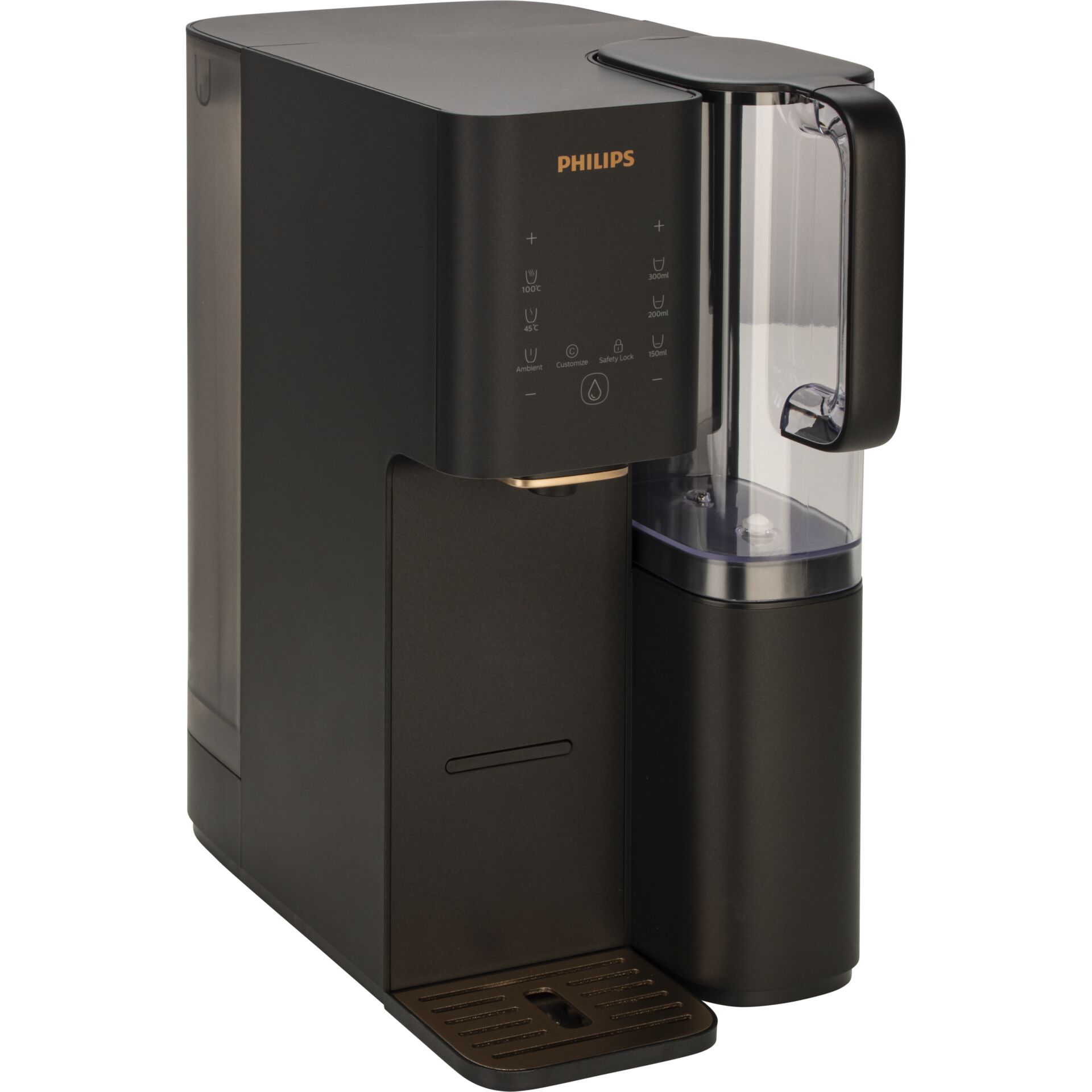 Kaffeemaschine, Kaffeemaschine mit Becher, Single-Serve, Automatische Milchschaum, Schwarz