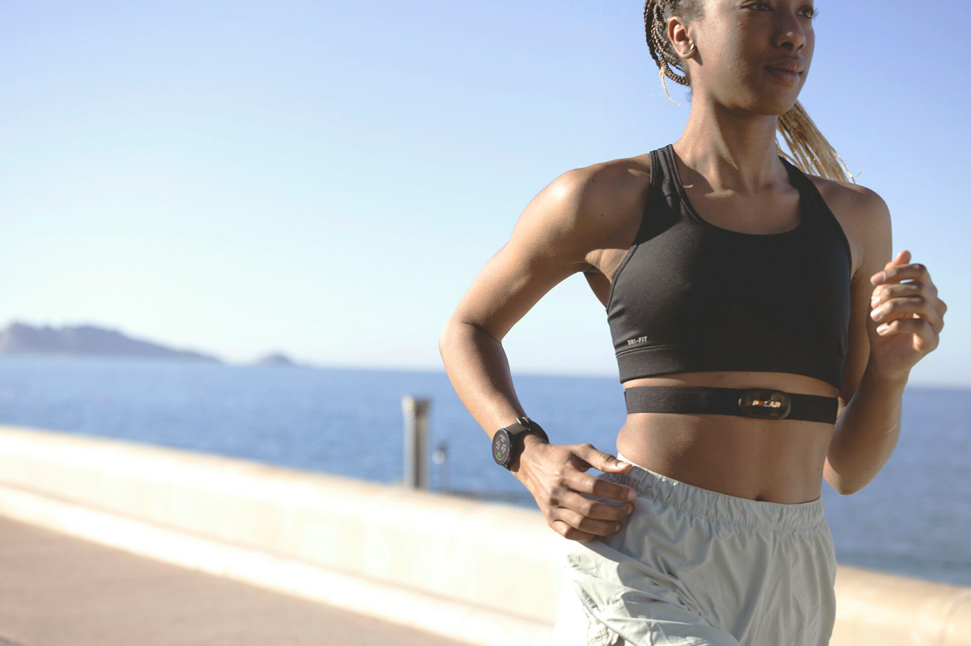 Sport-BH, Fitness-Top, Schwarz, Breitband, Brustgurt-Top