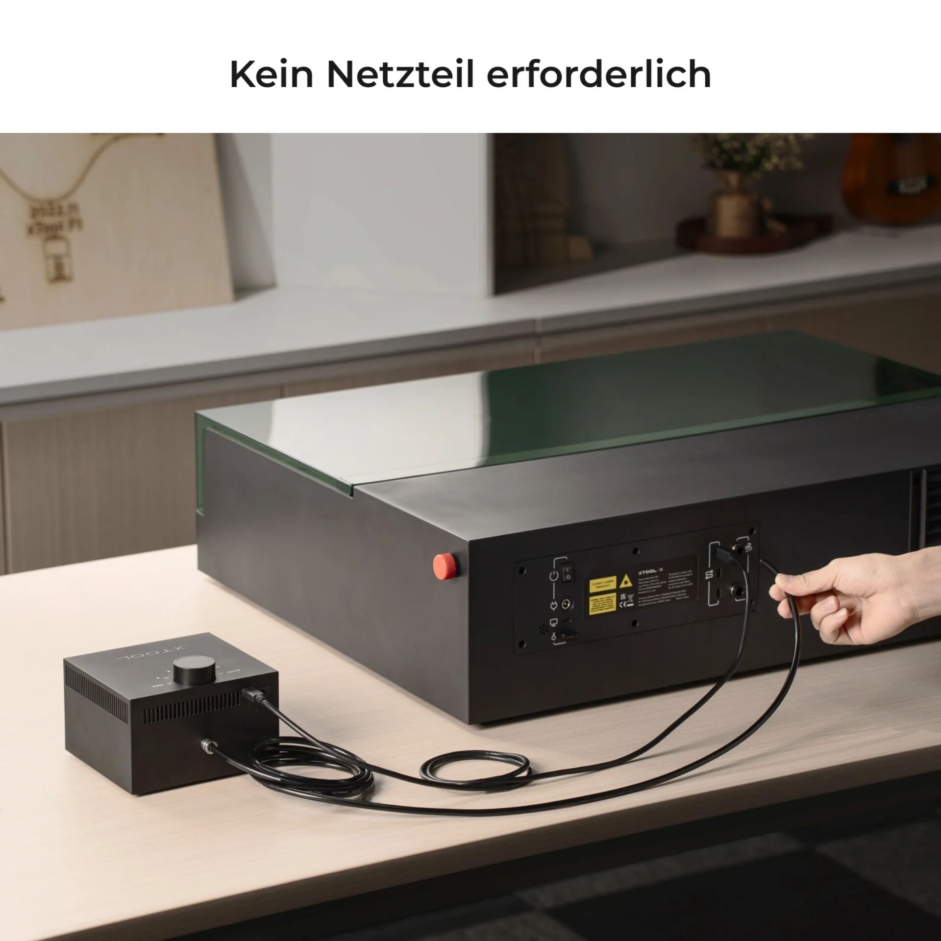 Hifi-Verstärker, Kabel, Netzteil, Gehäuse, Silber/Schwarz