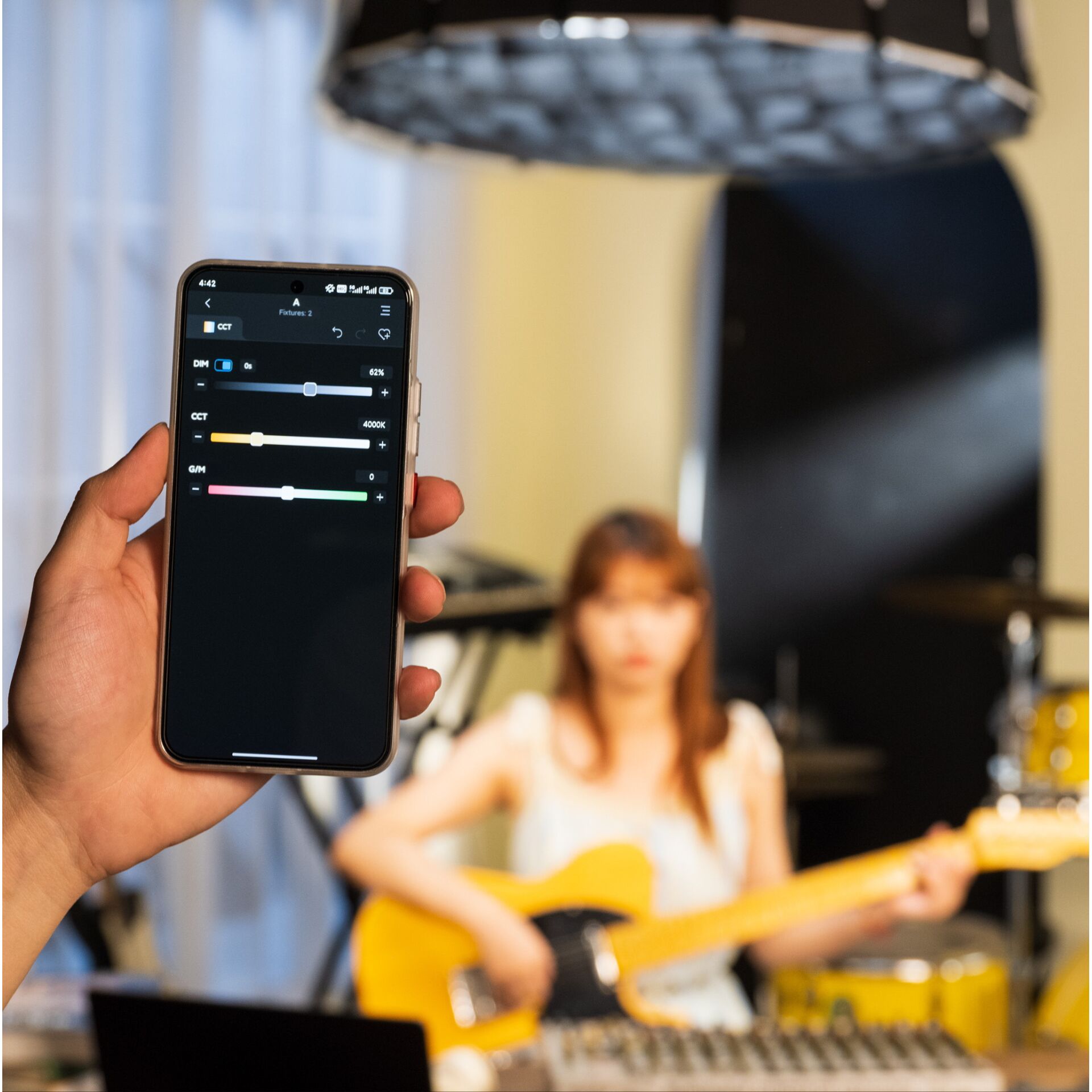 Elektronik, Telefon, Handy, Gitarre, Person