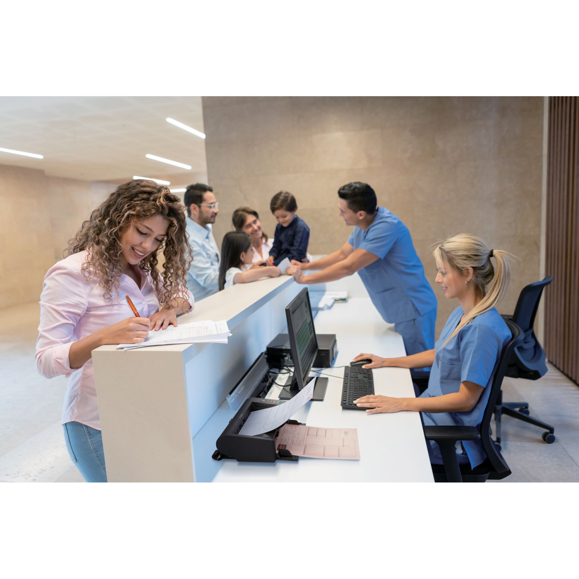 Tabelle, Schreibtisch, Person, Erwachsener, Frau